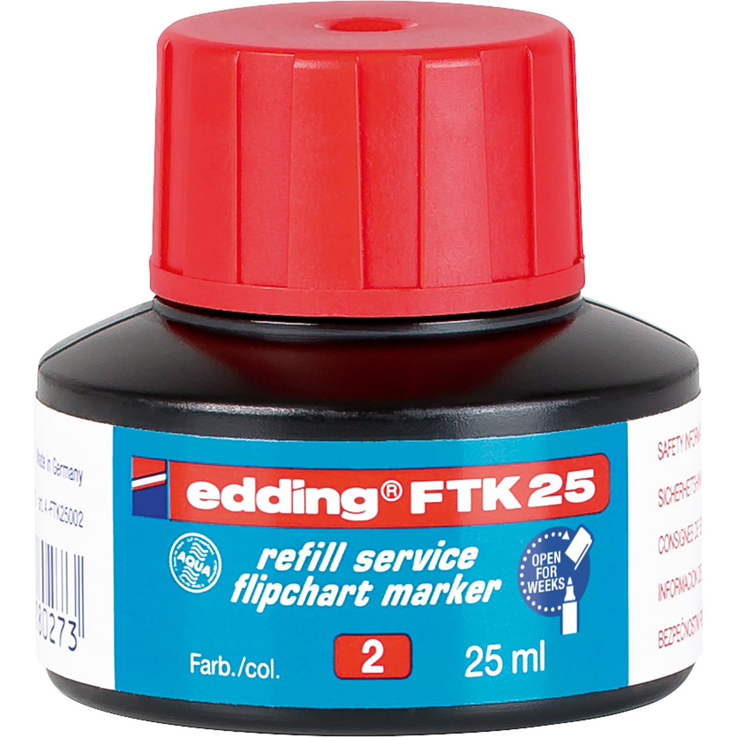 edding Nachfülltinte Marker FTK25 Flasche rot 25ml