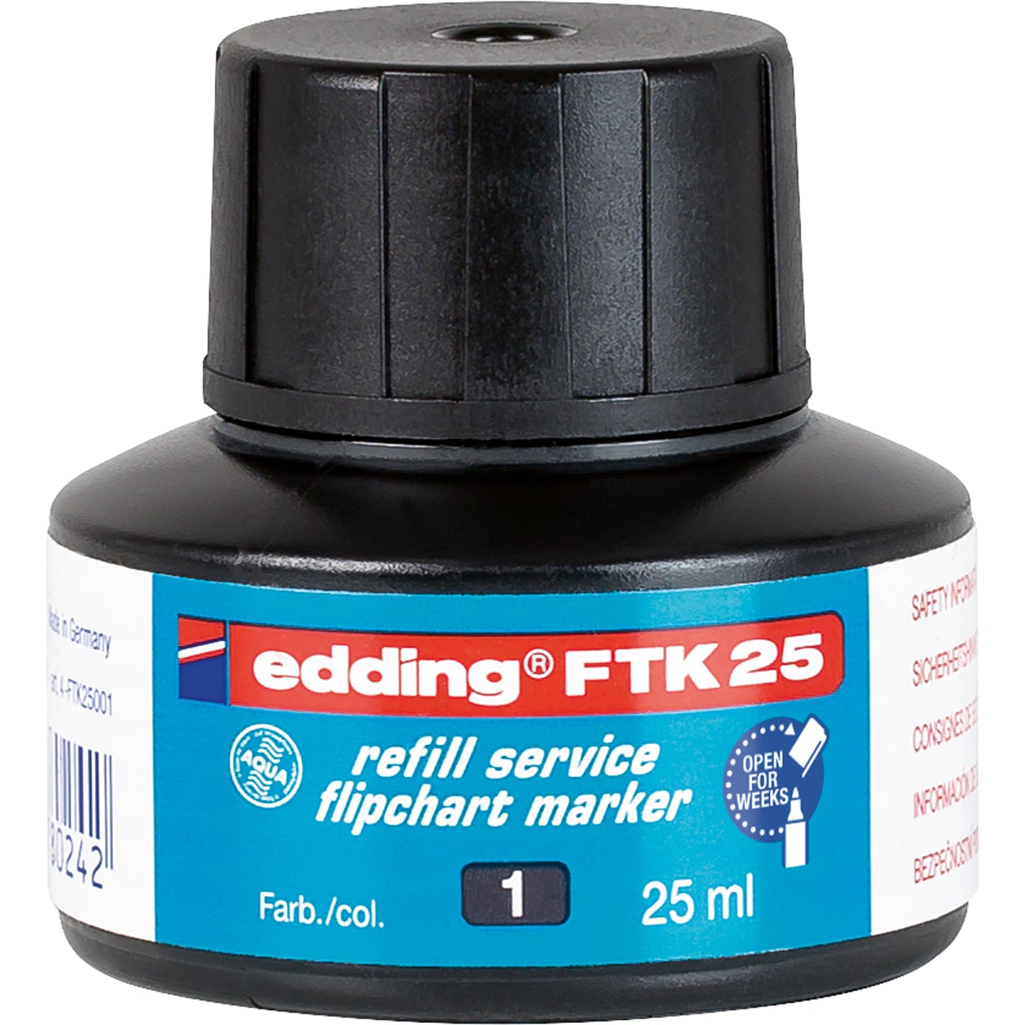 edding Nachfülltinte Marker FTK25 Flasche schwarz 25ml