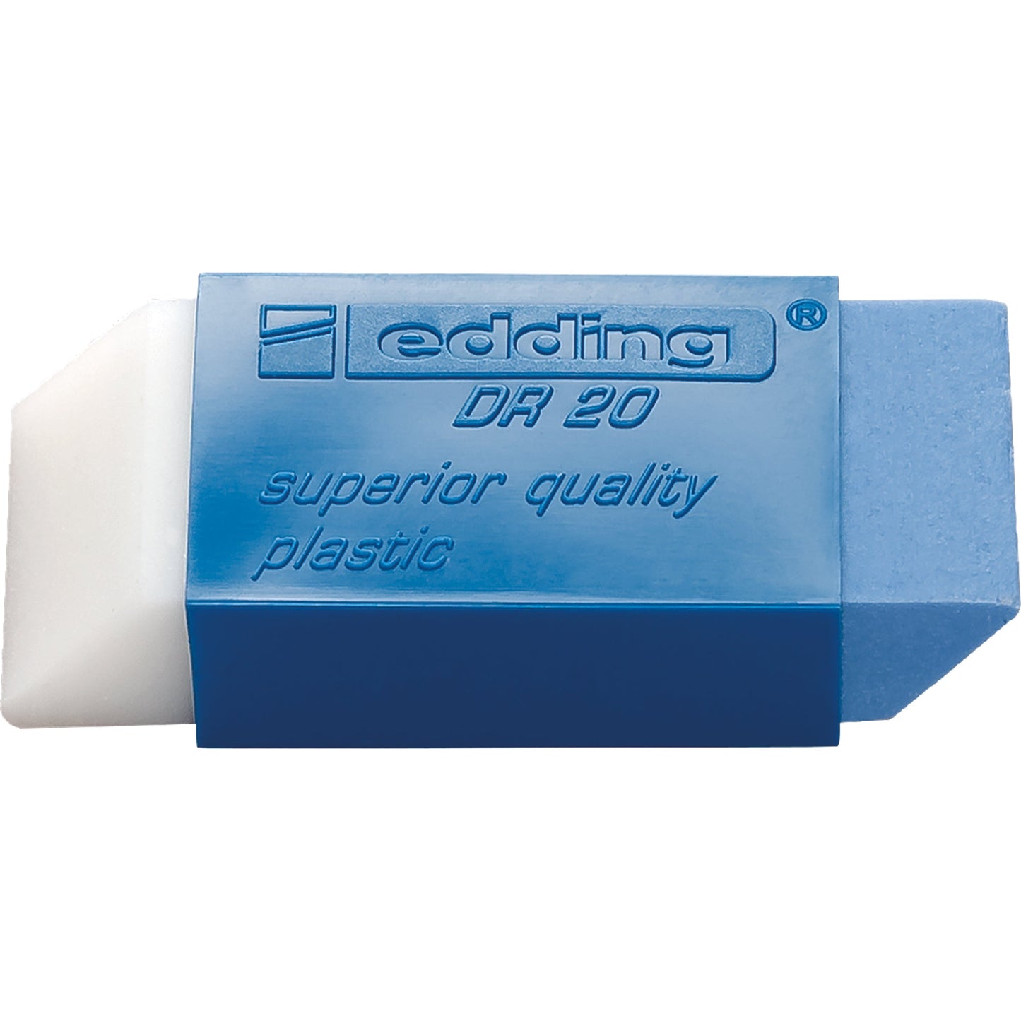 edding Radierer DR 20 Bleistifte, Tintenstifte, Malstifte 2,2 x 1,3 x 5,3 cm (B x H x L) Kunststoff transparent/blau