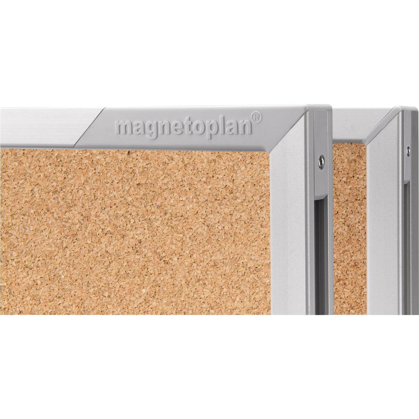 magnetoplan® Schaukasten SP Innenbereich 61 x 73 x 4 cm (B x H x T) 4 x DIN A4 mit Schloss Aluminium, eloxiert silber