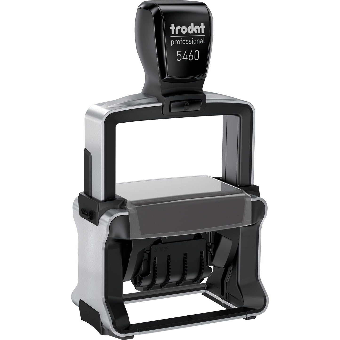 trodat® Datumstempel Professional® 4.0 5460 56 x 33 mm (B x H) individuelle Textplatte 5 Druckzeilen schwarz/silber