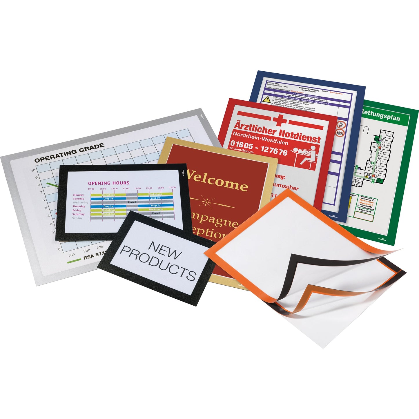 DURABLE Magnetrahmen DURAFRAME® DIN A4 Polypropylen/PVC schwarz 2 St./Pack.