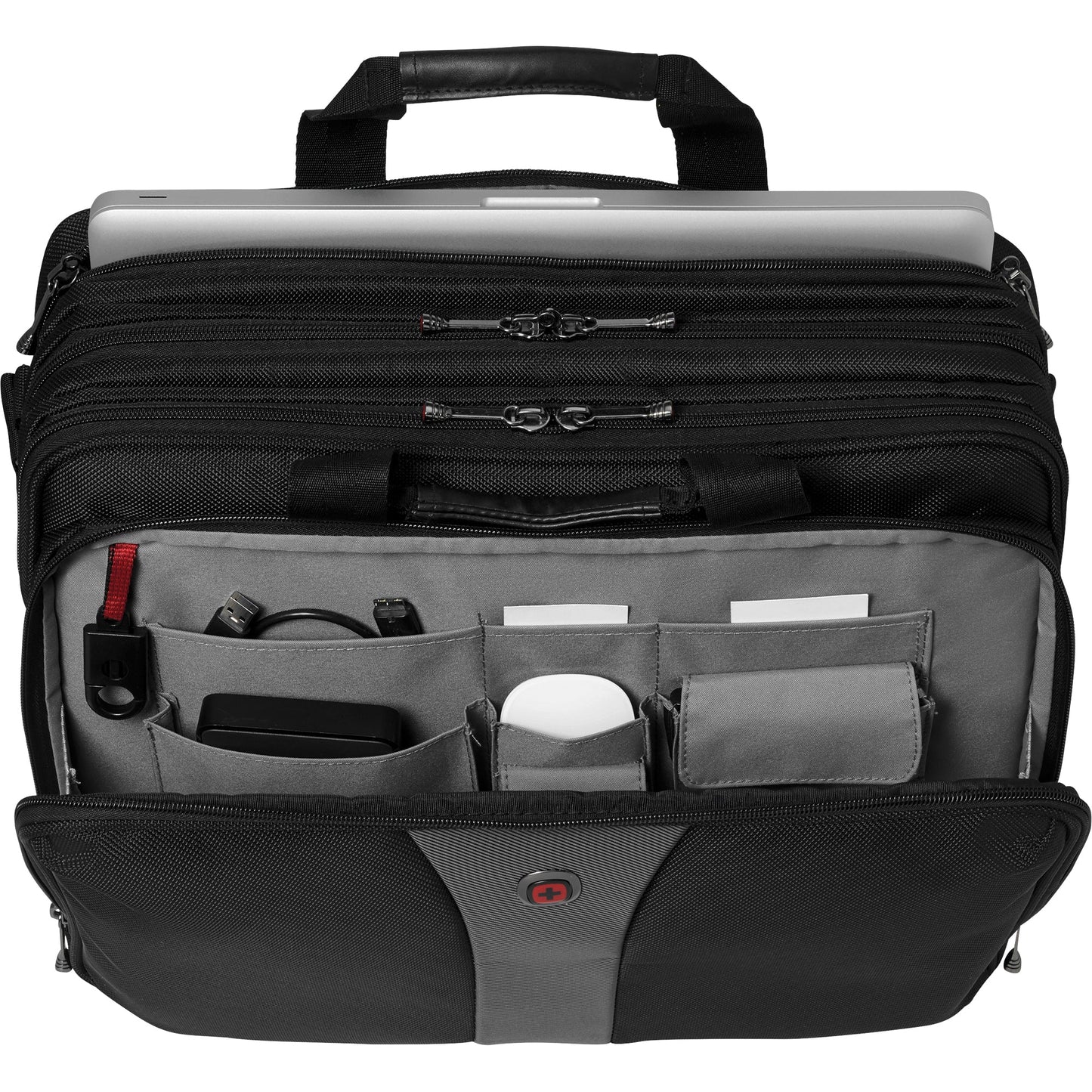 Wenger Notebooktasche LEGACY TRIPLE 40 x 30 x 15 cm (B x H x T) 42 x 32 x 21 cm (B x H x T) Polyester schwarz/grau