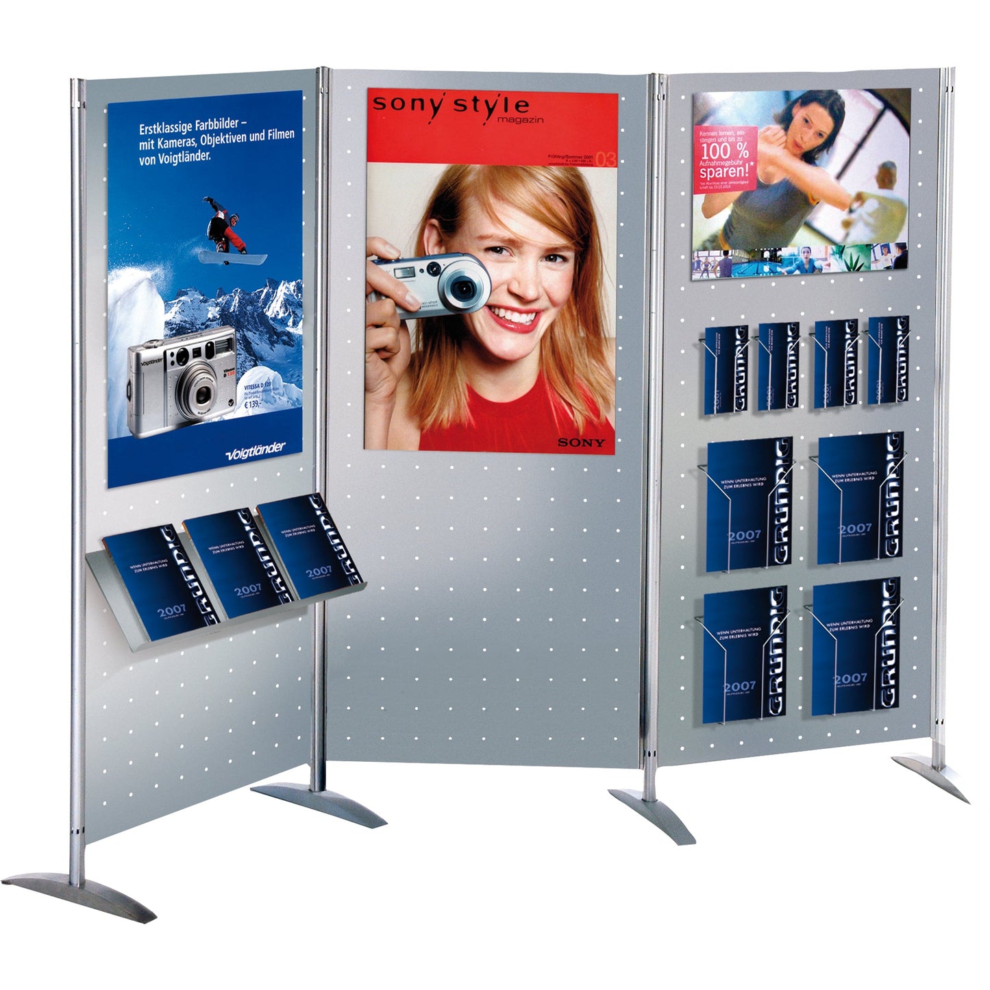 Kerkmann Flipchartblockhalter Kerkmann Stellwand Metropol 6968, 45691784 70,5 x 7 cm (B x H) grau