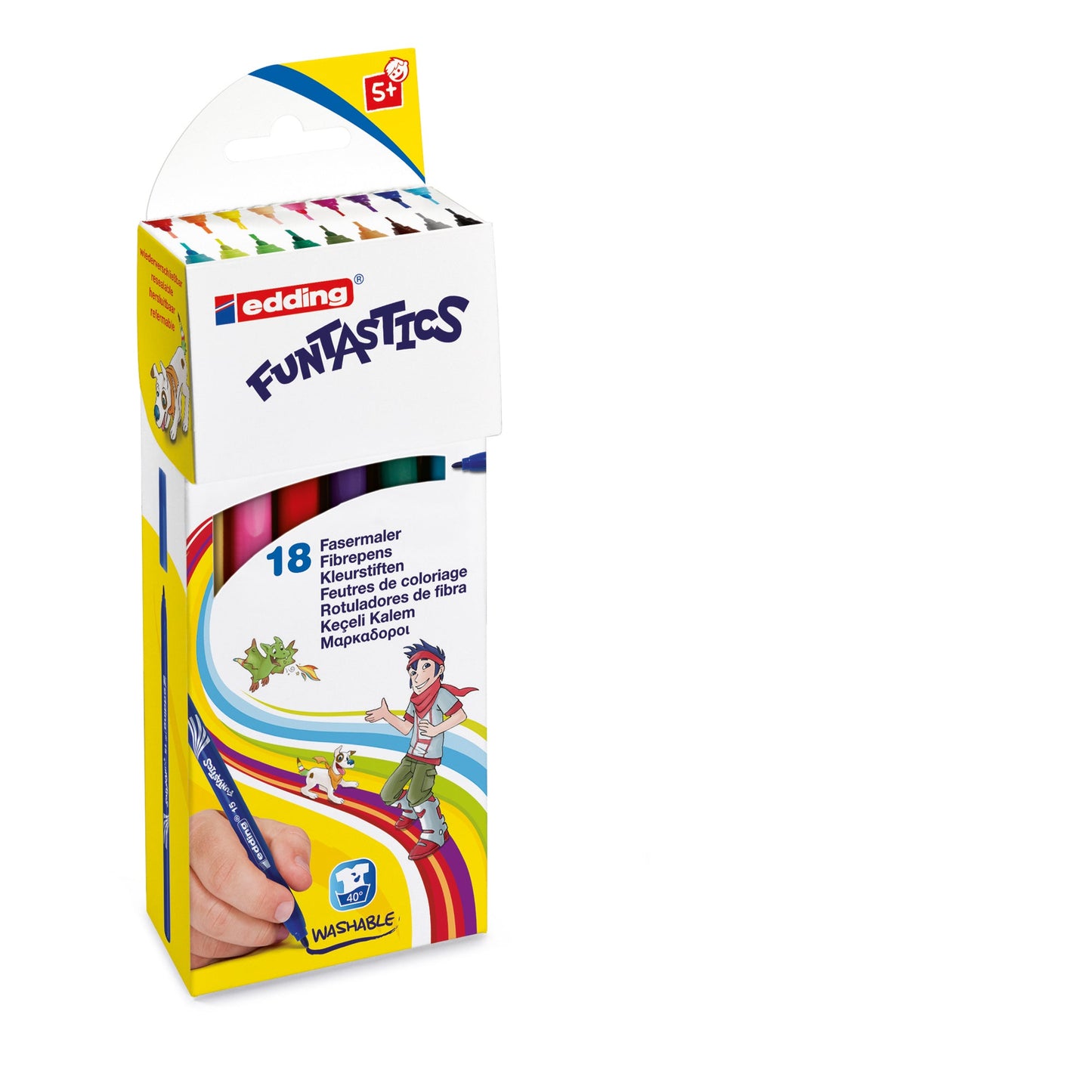 edding Fasermaler 15 FUNTASTICS 1mm farbig sortiert auswaschbar 18 St./Pack.