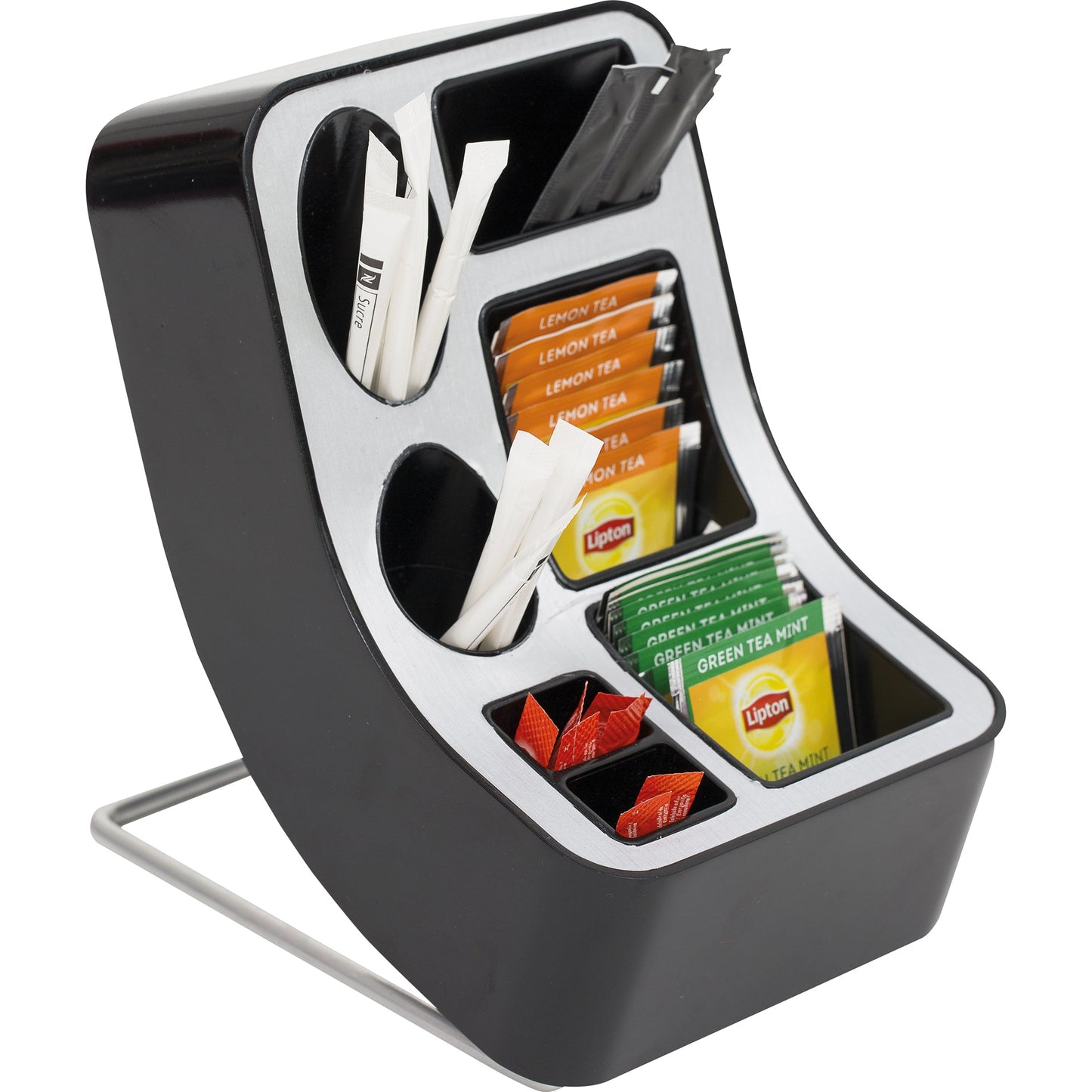 ALBA Teebox 20,5 x 13,5 x 12 cm (B x H x T) Aluminium, gebürstet/ABS Kunststoff