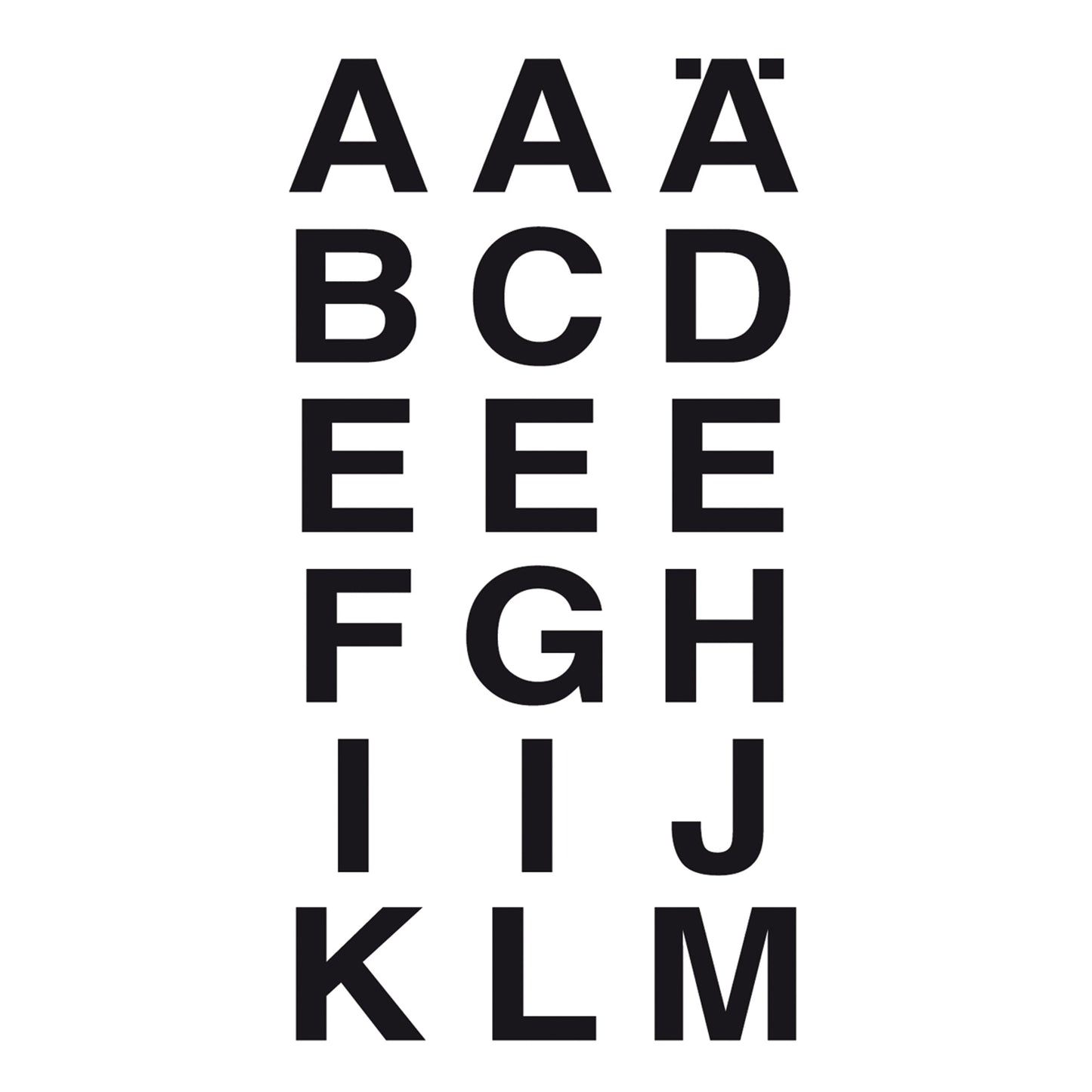 HERMA Buchstabenetikett 84 x 120 mm (B x H) Folie transparent/schwarz 36 Etik./Pack.