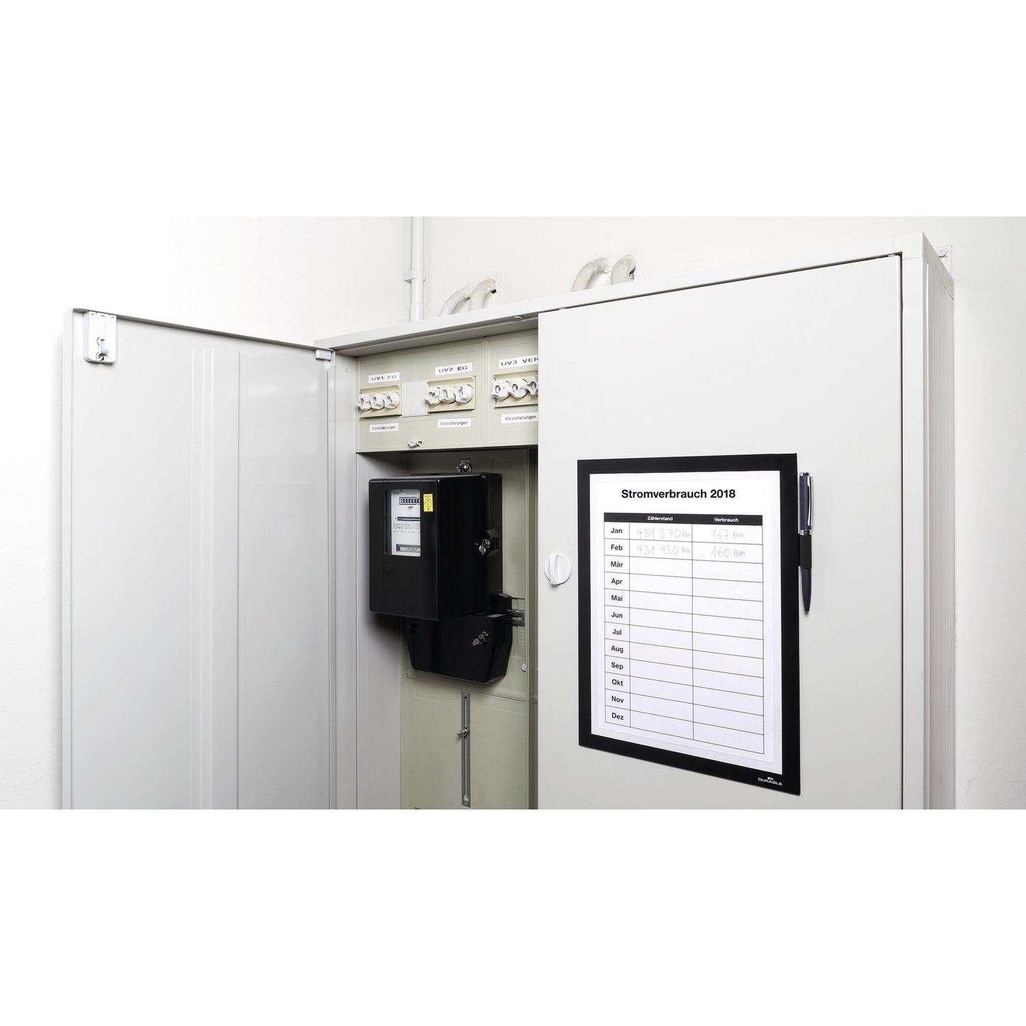 DURABLE Magnetrahmen MAGNETIC NOTE DIN A4 Polyethylen/Polypropylen/PVC schwarz