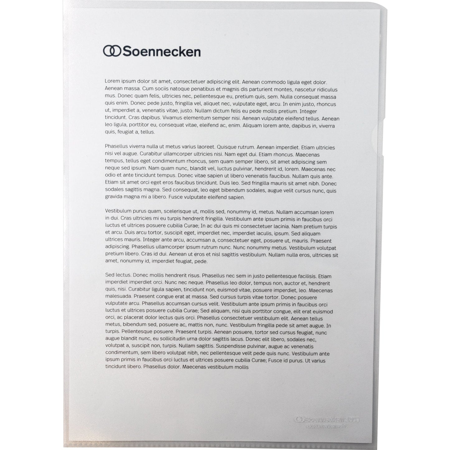 Soennecken Sichthülle DIN A4 140µm oben, rechts offen dokumentenecht Polypropylen transparent genarbt 10 St./Pack.