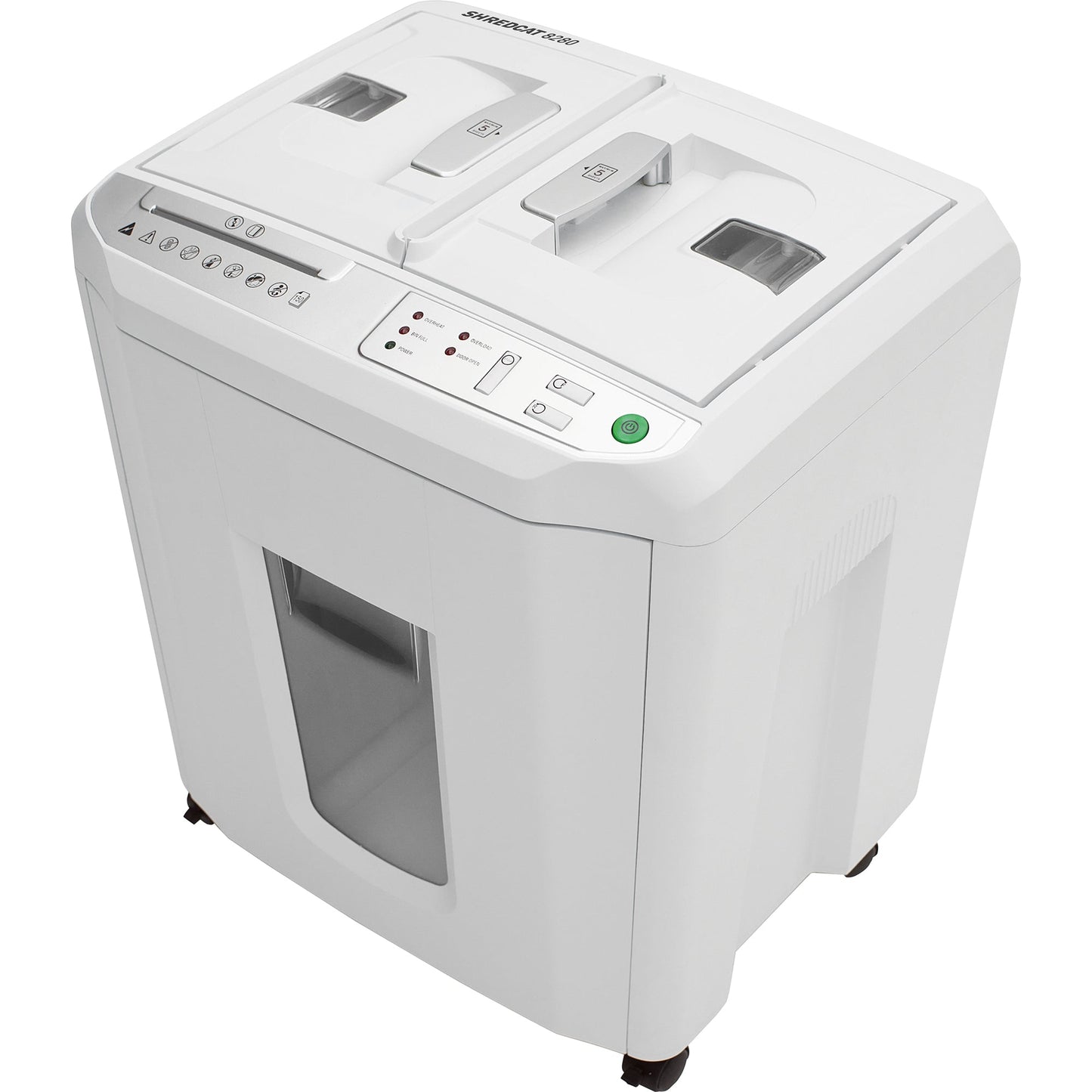 Shredcat Aktenvernichter SHREDCAT 8280 CC P-4 Papier, Heftklammern, Kreditkarten, CDs/DVDs Partikelschnitt 6 Bl. manuell, 150 Bl. automatisch hellgrau
