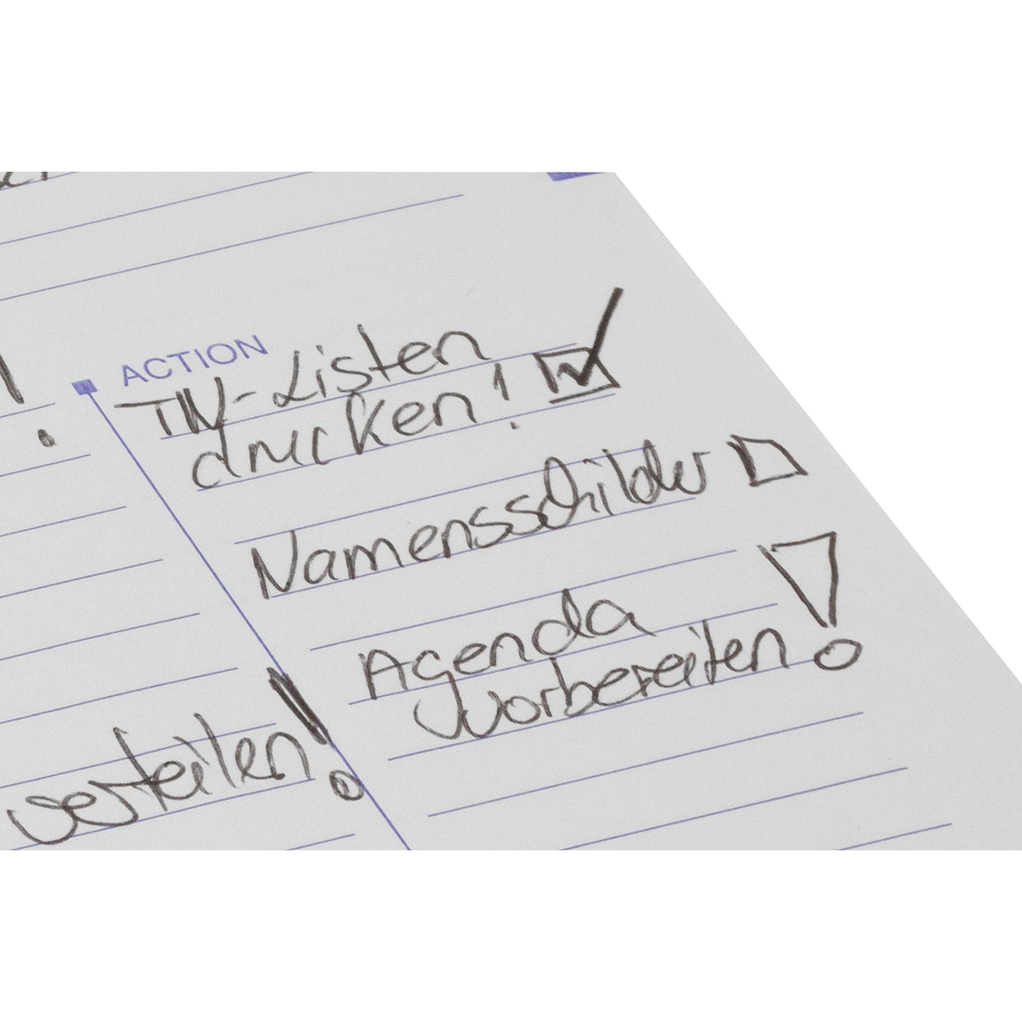 Soennecken Collegeblock Officebook date notes action DIN A4+ liniert 90g/m² Polypropylen schwarz 80 Bl.