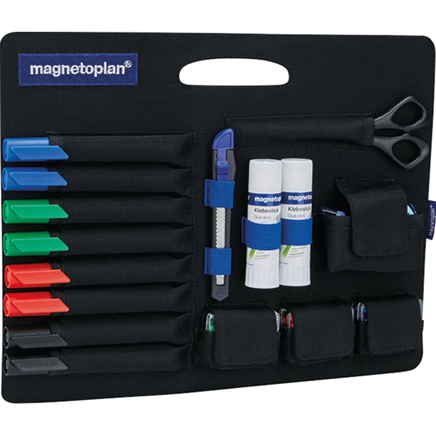 magnetoplan® Moderationstasche Messenger 41 x 38 x 12 (B x H x T) 1.300 Teile Polyester schwarz