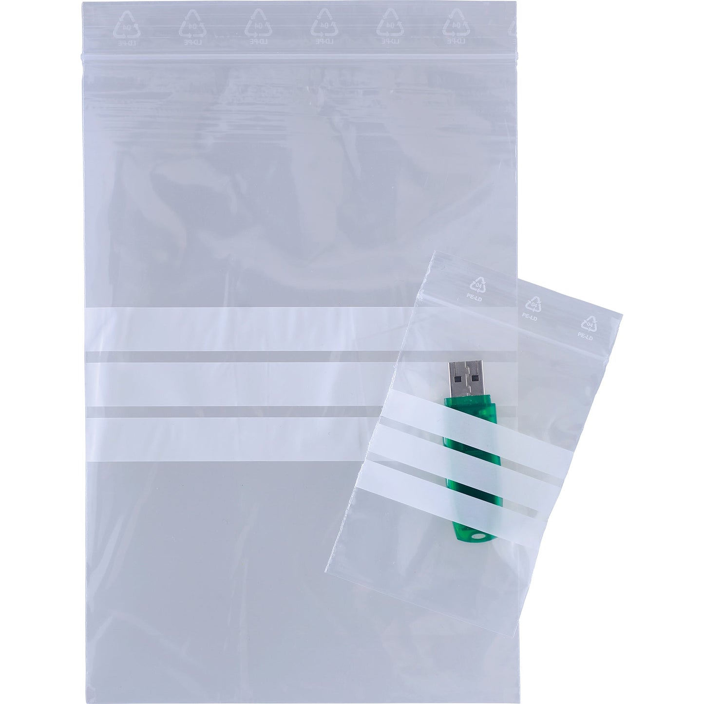 Druckverschlussbeutel 70 x 100 mm (B x H) 50µm Kunststoff transparent 100 St./Pack.