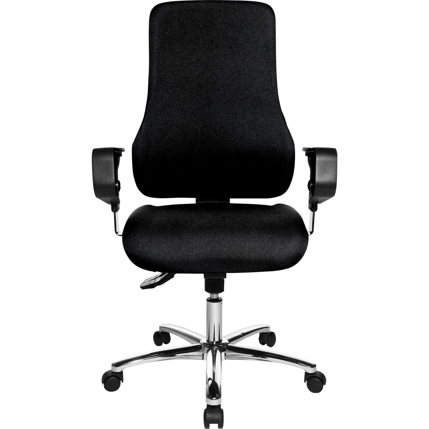 TOPSTAR Bürodrehstuhl SITNESS® 55 45-57cm Synchronmechanik Rolle hart gebremst (für Teppichboden) Stahl, verchromt schwarz