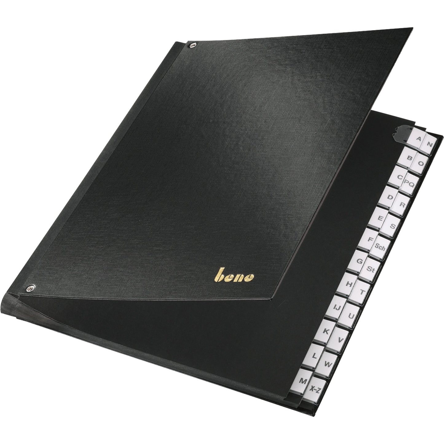 Bene Pultordner A-Z Polypropylen schwarz 24 Fächer