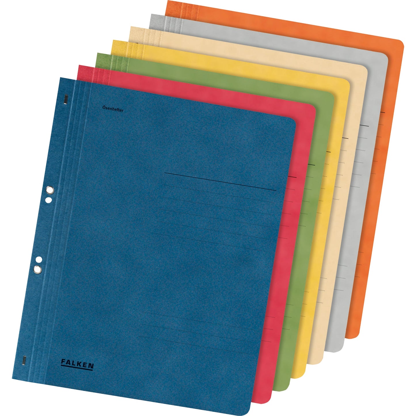 Falken Ösenhefter DIN A4 250g/m² Manilakarton, recycelt gelb