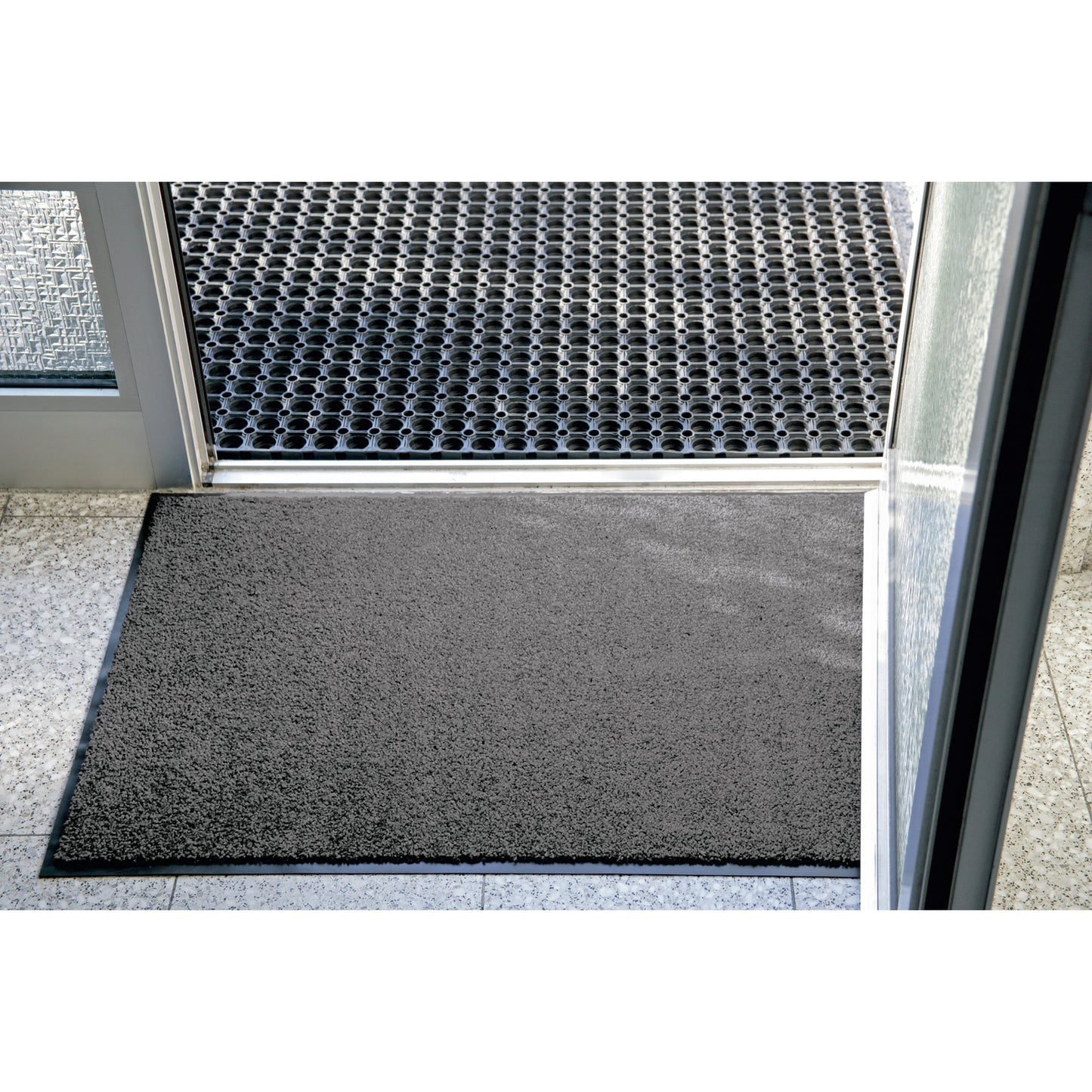 Miltex Schmutzfangmatte Eazycare Color Innenbereich 60 x 90 cm (B x L) 100 % Polyamid Material der Rückseite: Vinyl grau