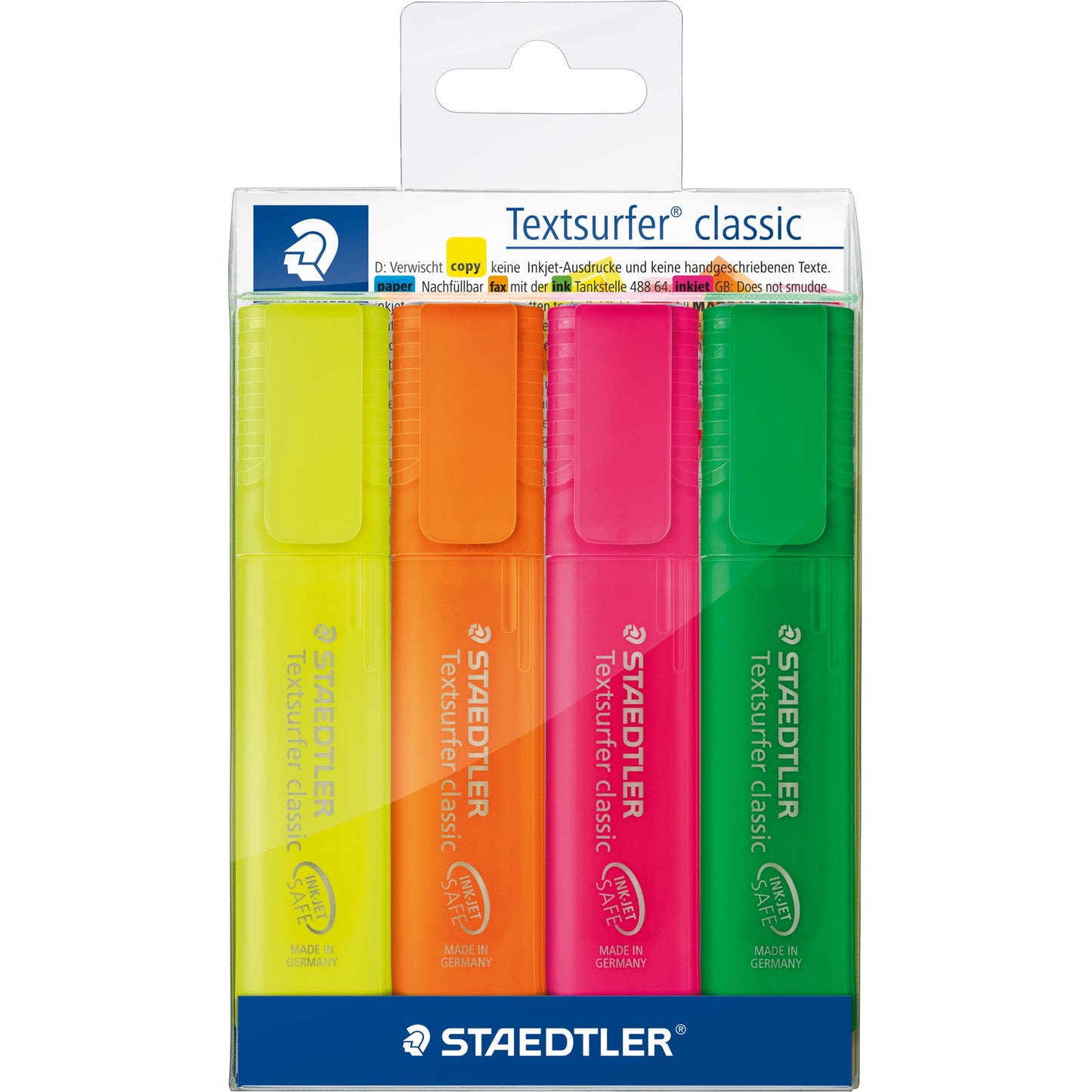 STAEDTLER® Textmarker Textsurfer® classic rainbow colours 364 1-5mm farbig sortiert Keilspitze 4 St./Pack.