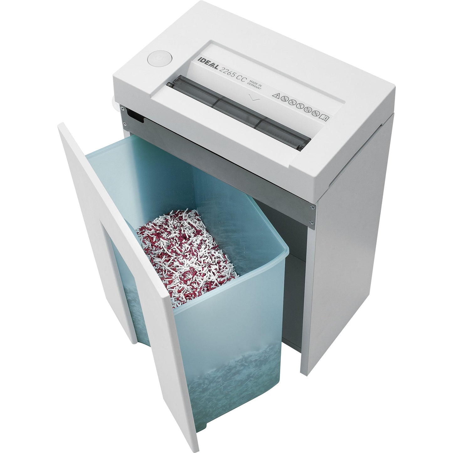 IDEAL Aktenvernichter 2265 CC P-5 Papier, Heftklammern, Büroklammern Partikelschnitt 5 Bl. cool grey