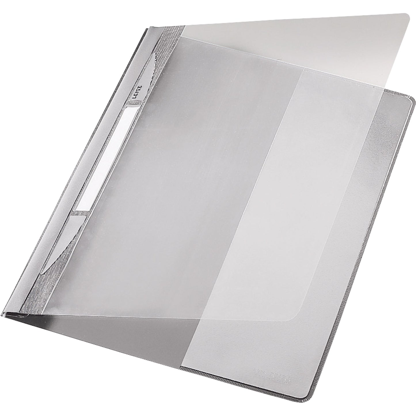 Leitz Schnellhefter Exquisit DIN A4, Überbreite PVC-Hartfolie grau