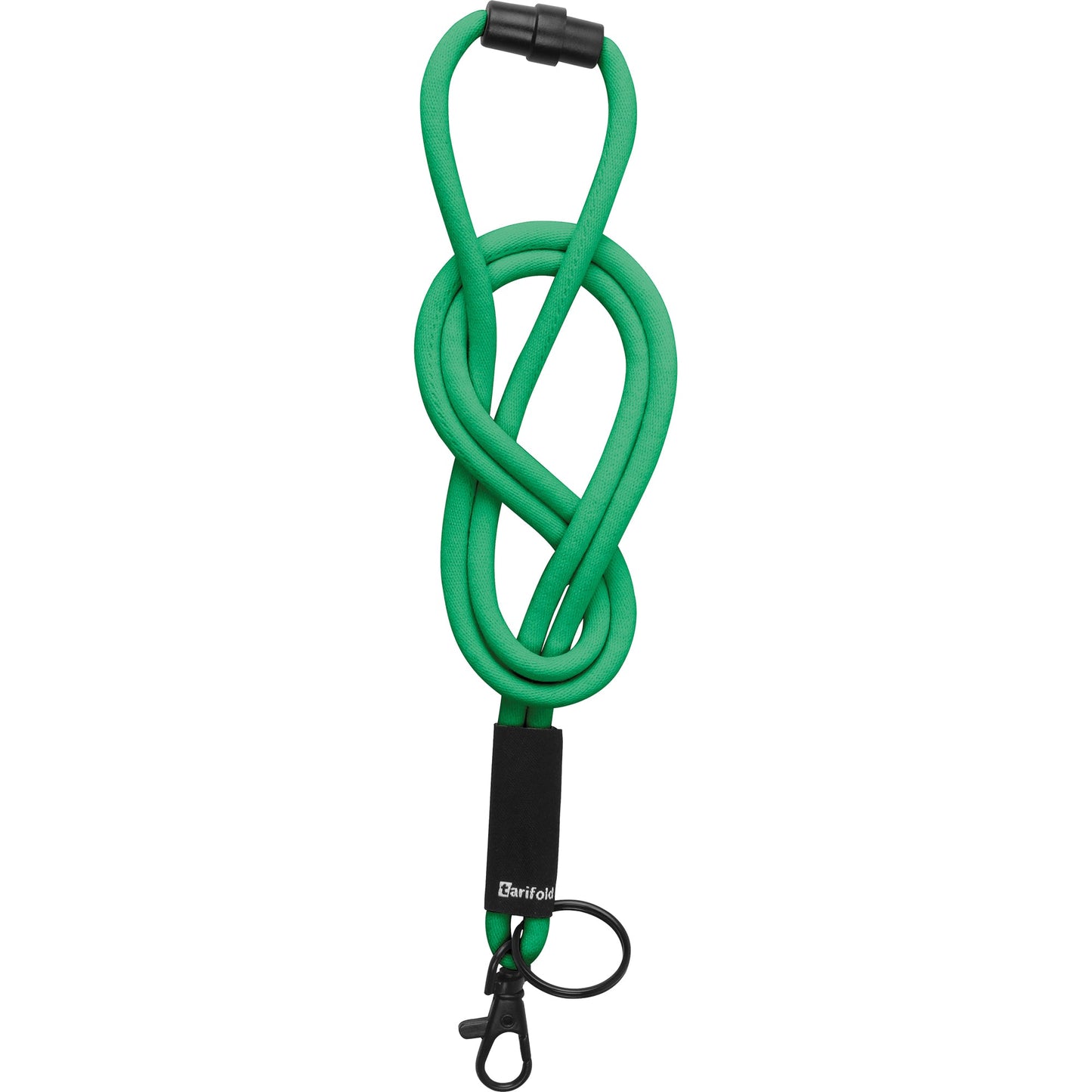 DJOIS Textilband Schlüssel, Namensschlilder 0,5 x 4,6 mm (Ø x L) Sicherheitsverschluss Karabinerhaken, Schlüsselring grün 10 St./Pack.