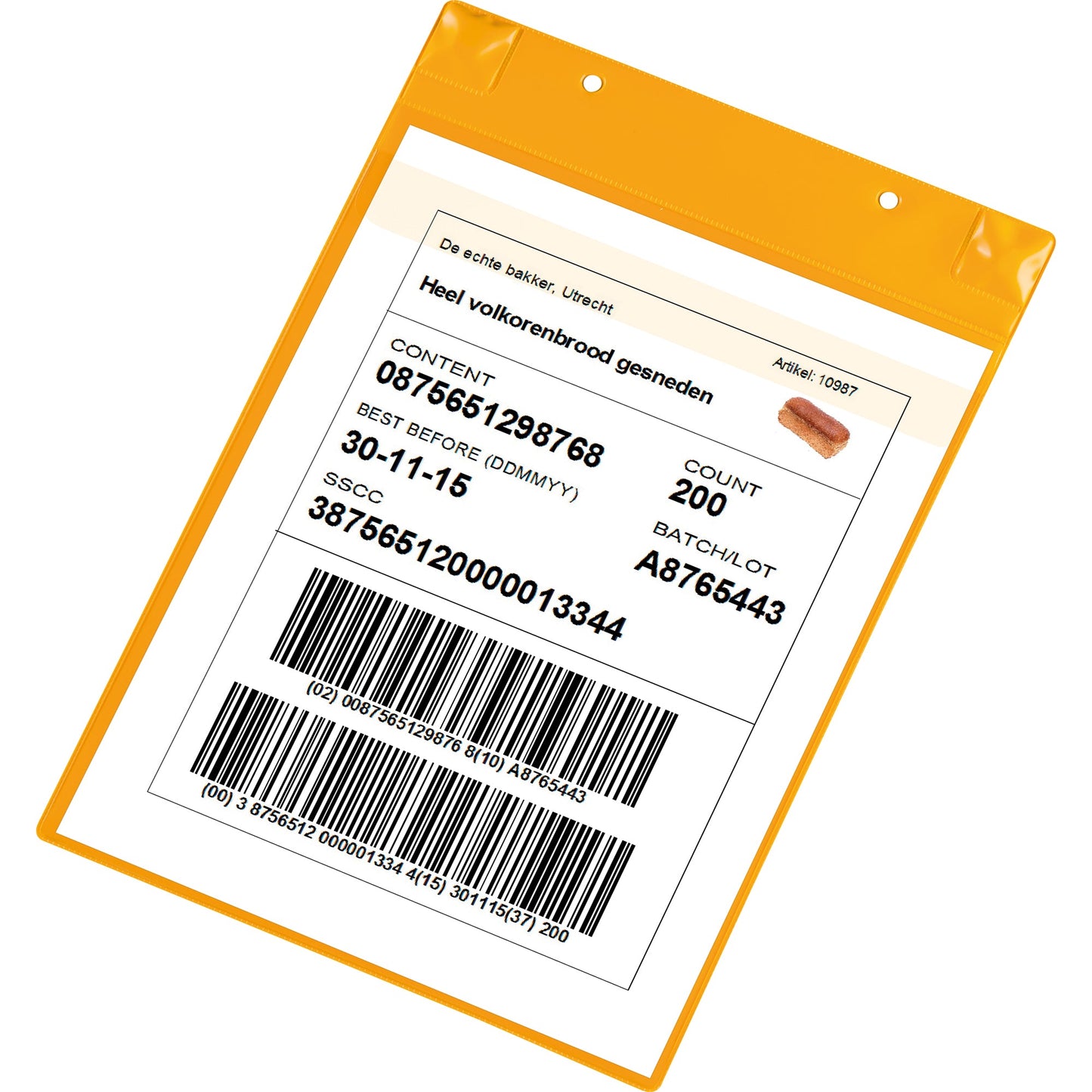 DJOIS Sichttasche Neodym DIN A4 PVC gelb 5 St./Pack.