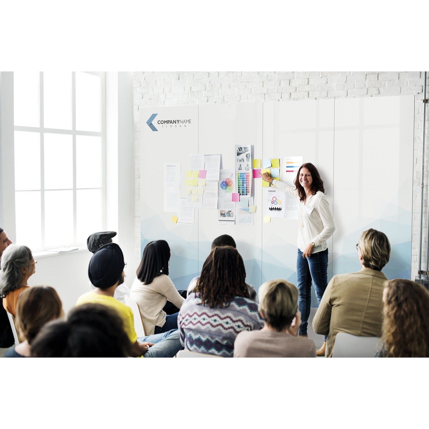 magnetoplan® Whiteboard Infinity Wall X Maße der Oberfläche: 98 x 198 cm (B x H) Tafel magnethaftend nicht beidseitig beschreibbar Stahl emailliert weiß