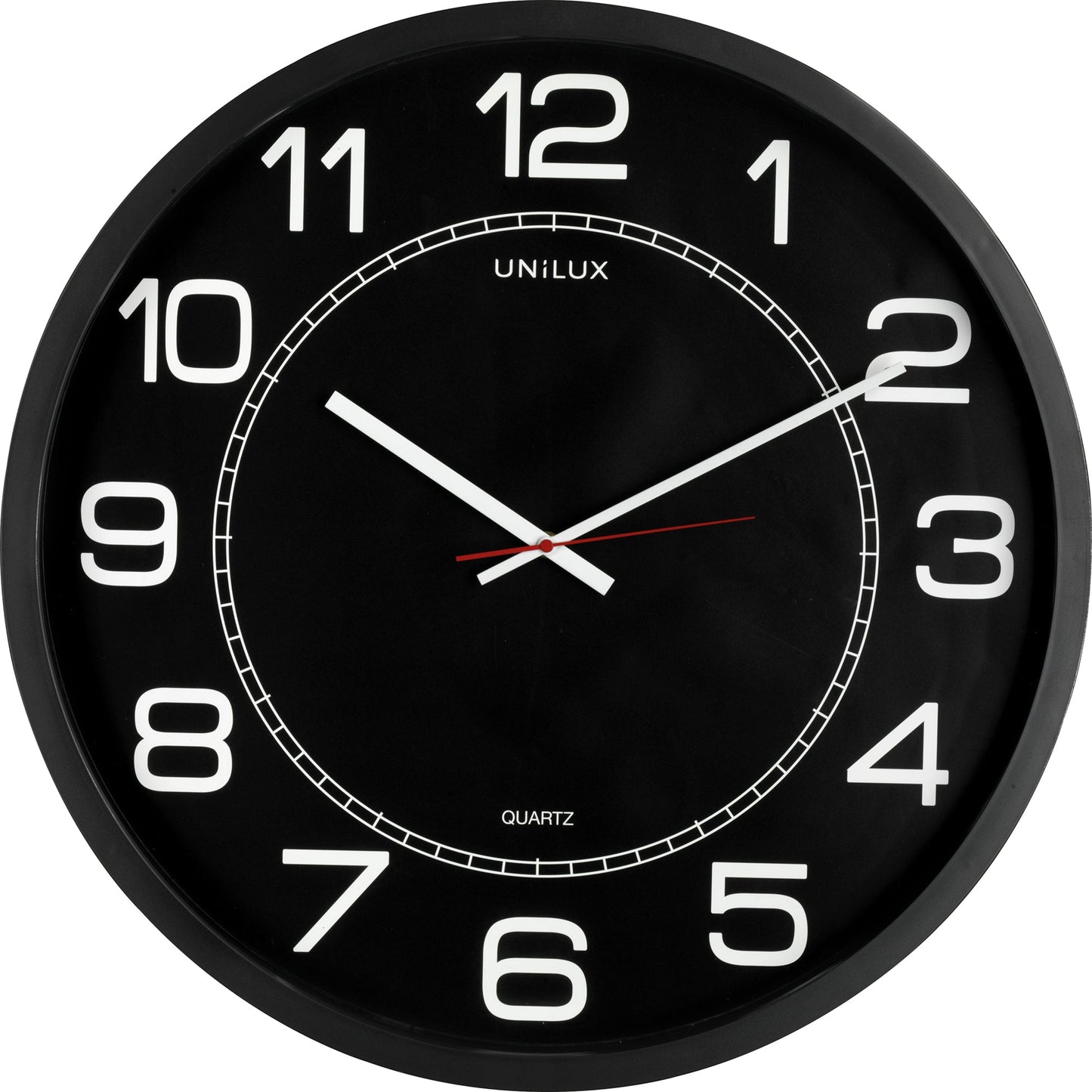 UNILUX Wanduhr Mega 57,5cm Kunststoff schwarz