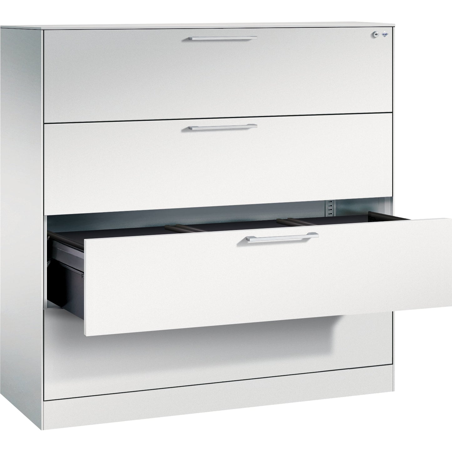 C+P Hängeregistraturschrank Asisto 1.200 x 1.298 x 435 mm (B x H x T) Stahl, lackiert lichtgrau