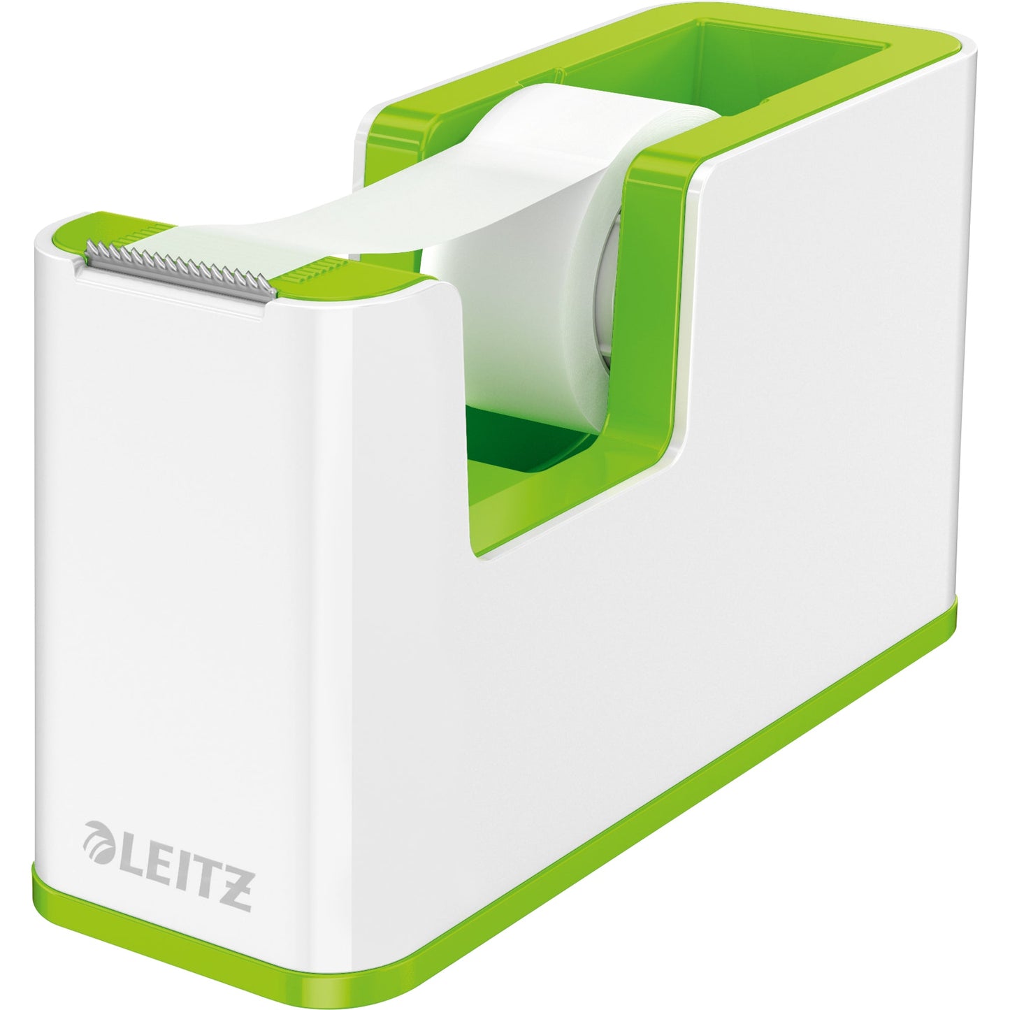 Leitz Tischabroller WOW Duo Colour 19 mm x 33 m (B x L) inkl. 1 Rolle Klebeband mit Lösungsmittel grün/weiß