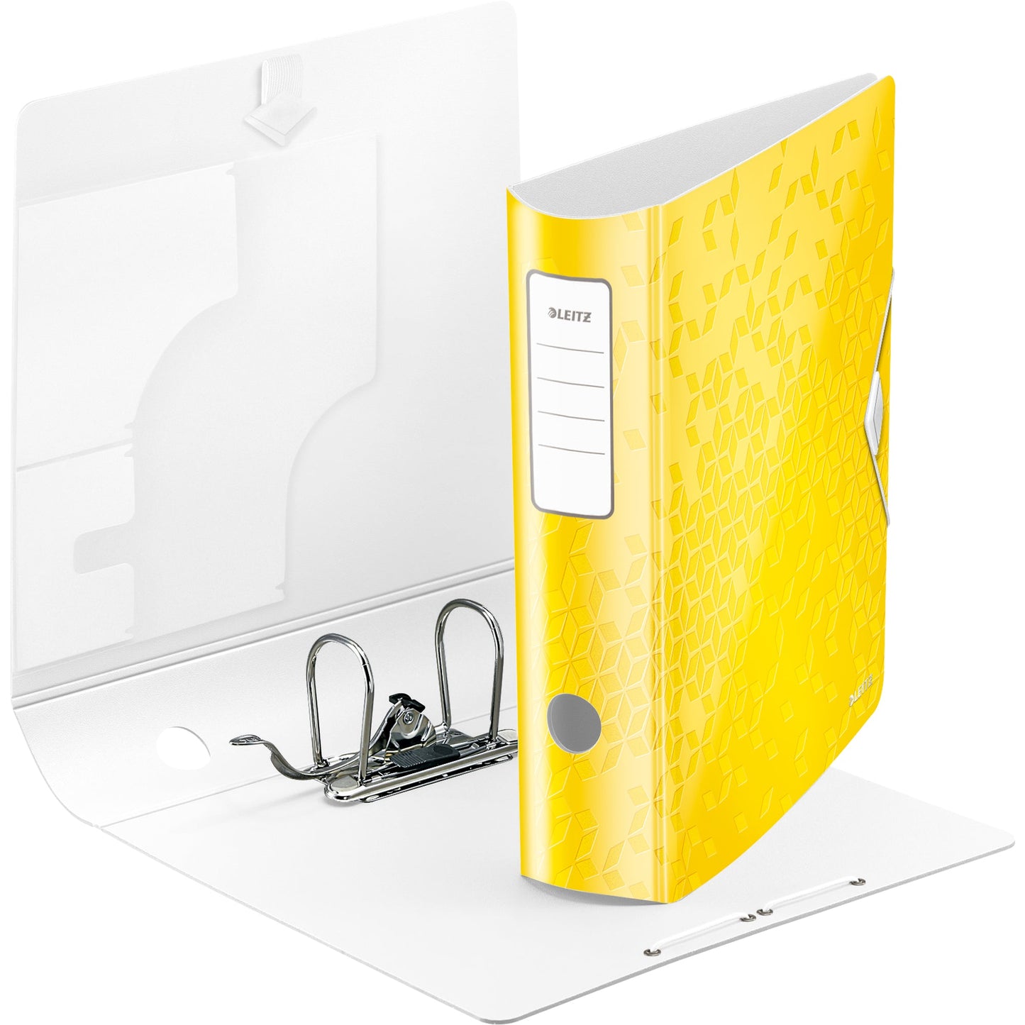 Leitz Ordner Active WOW 82mm DIN A4 Rückenschild: geklebt ohne Schlitze Werkstoff: Polyfoam gelb