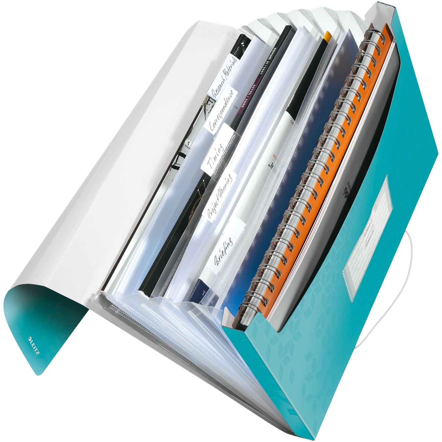 Leitz Fächermappe WOW DIN A4 Polypropylen eisblau 6 Fächer