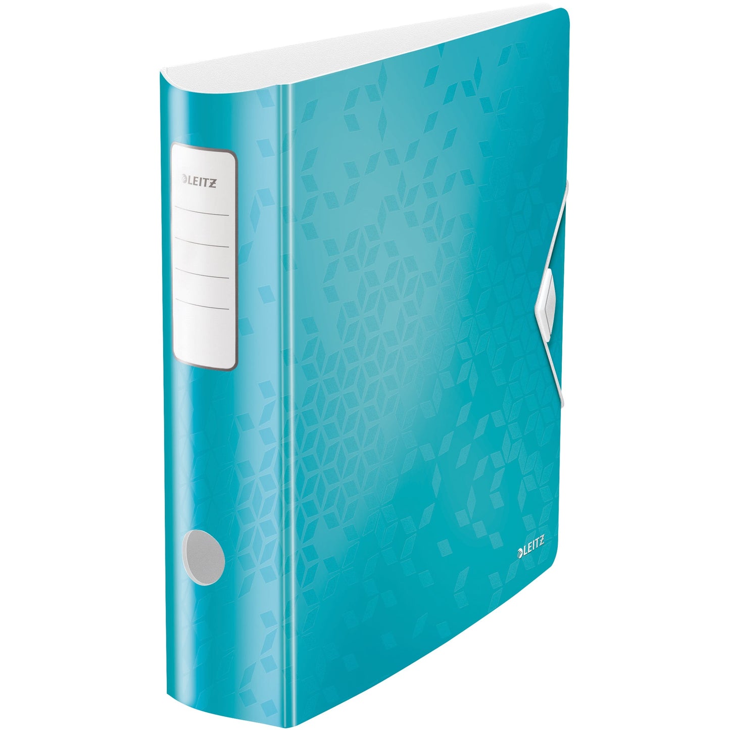 Leitz Ordner Active WOW 82mm DIN A4 Rückenschild: geklebt ohne Schlitze Werkstoff: Polyfoam eisblau