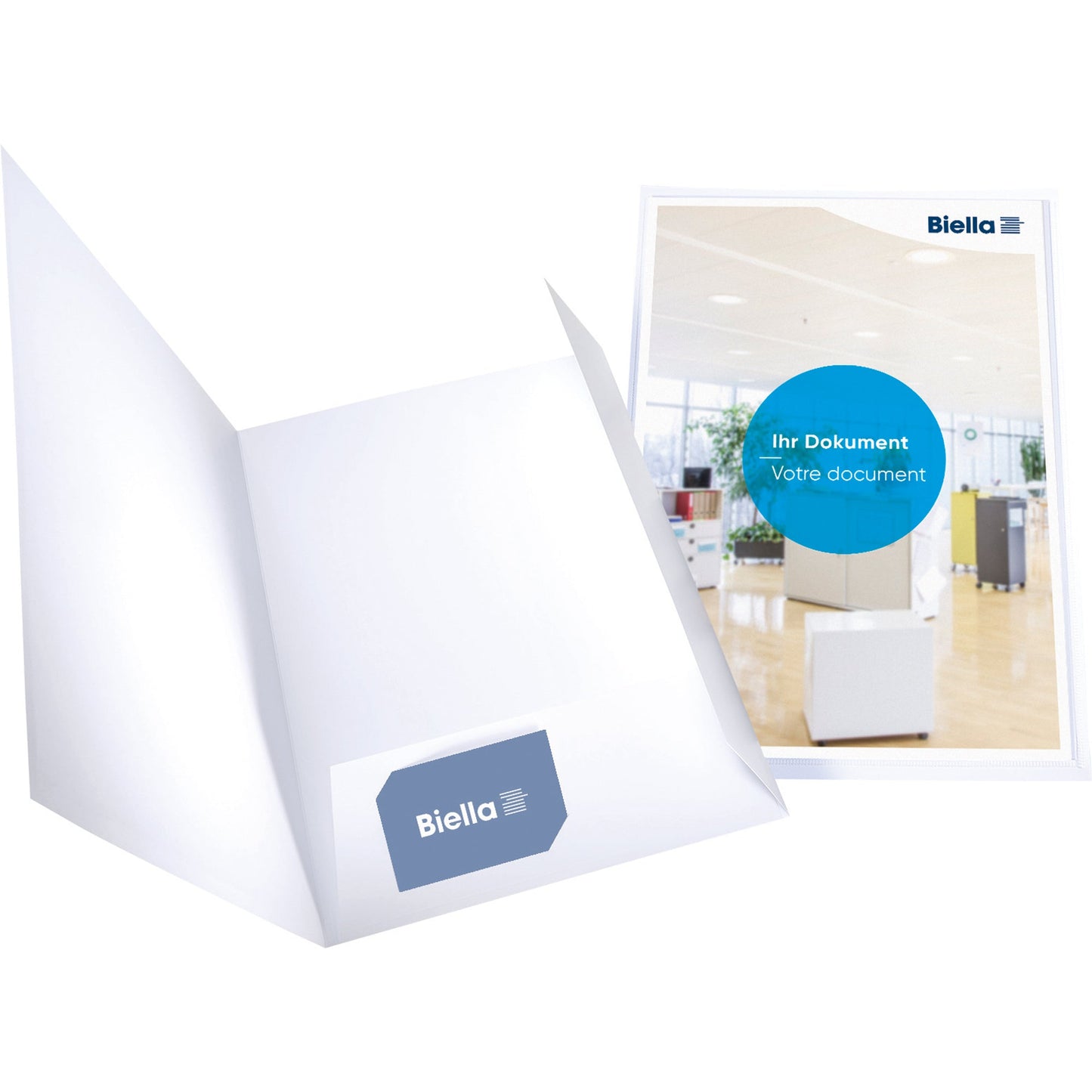 Biella Präsentationsmappe Pearl 1 DIN A4 Karton weiß