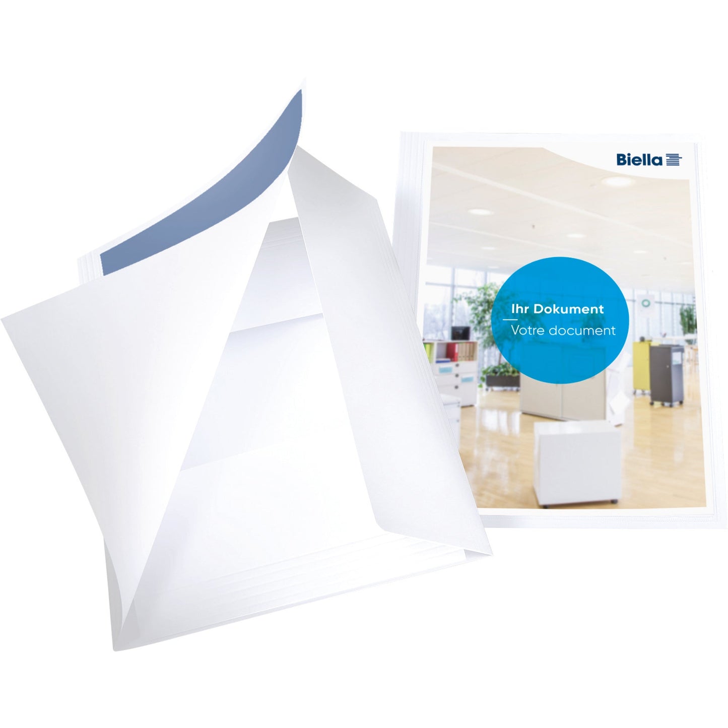 Biella Präsentationsmappe Pearl 2 DIN A4 Karton weiß