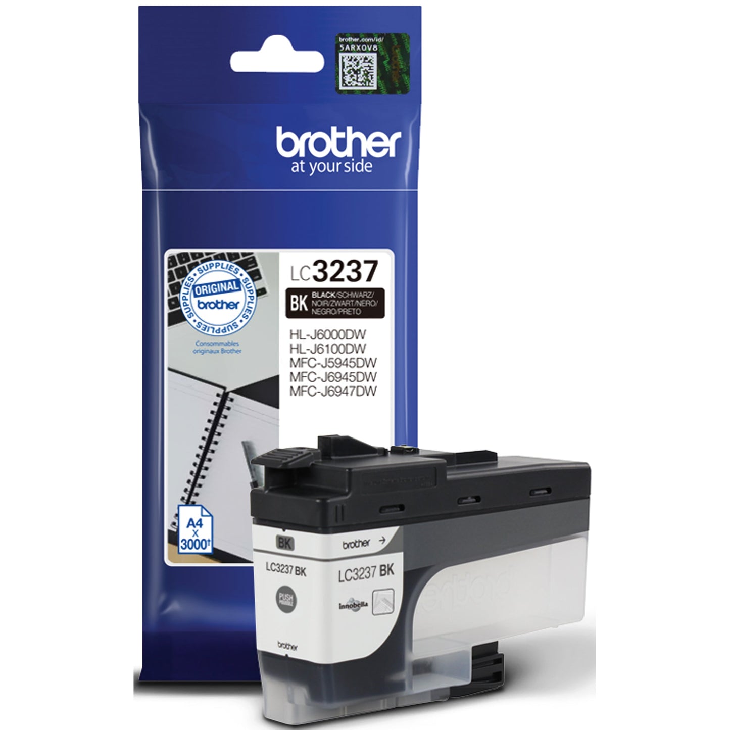 Brother Tintenpatrone Originalzubehör LC-3237BK ca. 3.000 Seiten schwarz