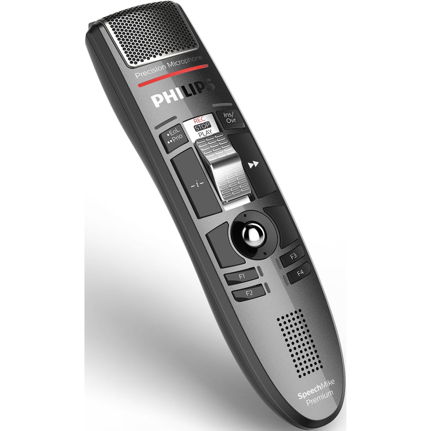 Philips Diktiermikrofon SpeechMike Premium LFH 3510 45 x 175 x 32 mm (B x H x T) USB 2.0 Aufnahme: 200-12.000, Wiedergabe: 300-7.500 Hz inkl. USB-Kabel, Mikrofonhalter, Kurzanleitung Kunststoff