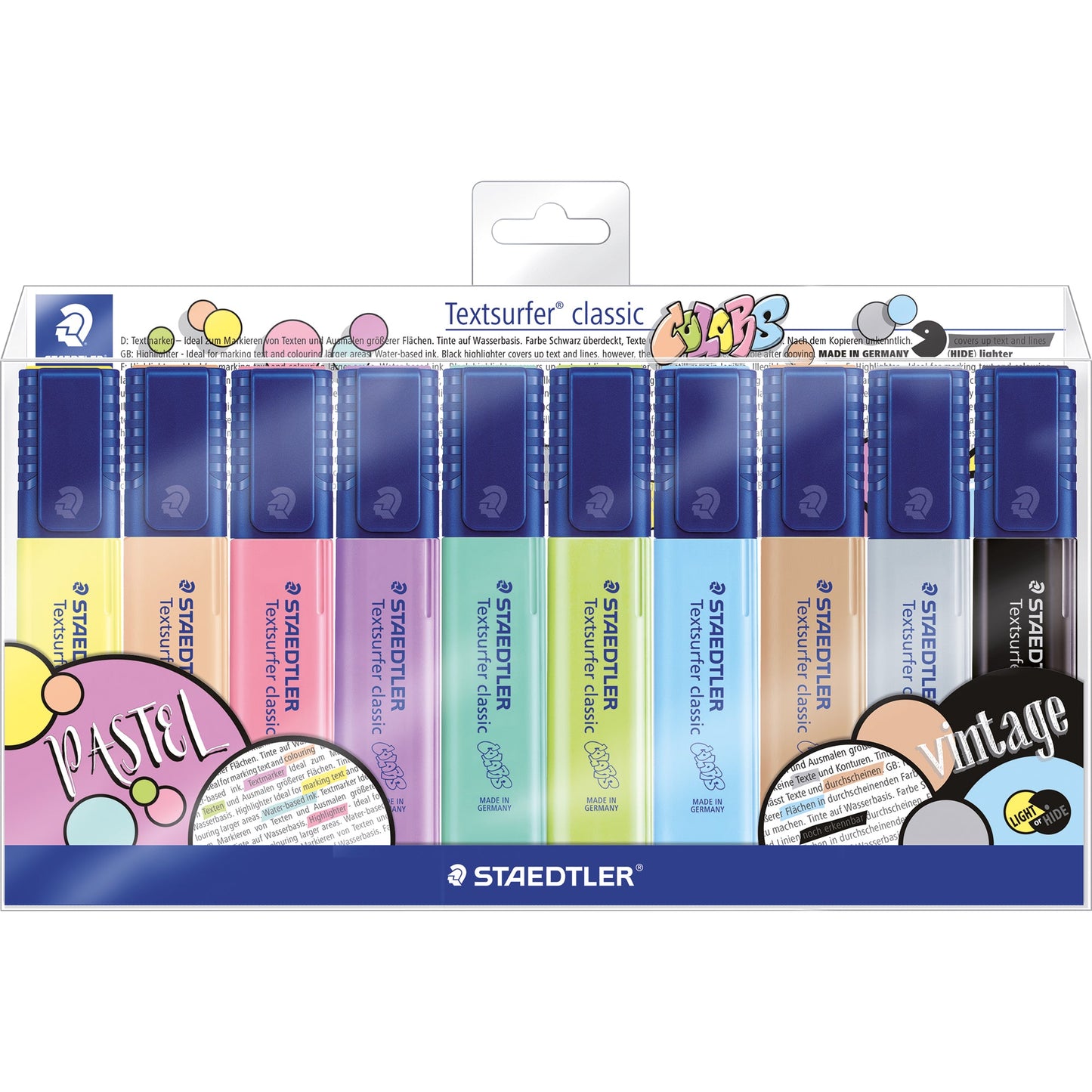 STAEDTLER® Textmarker Textsurfer® classic colors 364 1-5mm farbig sortiert Keilspitze 10 St./Pack.