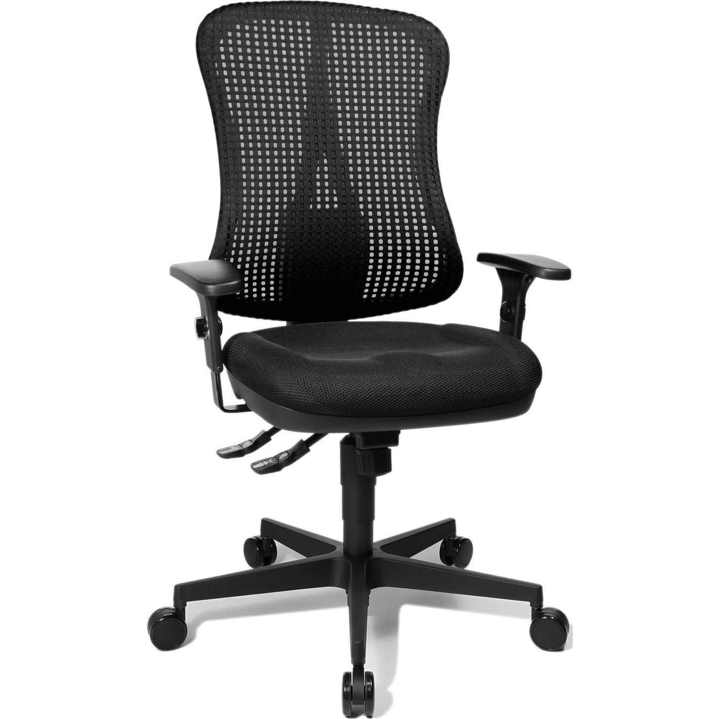 TOPSTAR Bürodrehstuhl Head Point SY 39-51cm Punktsynchronmechanik Rolle hart gebremst (für Teppichboden) Polyamid schwarz