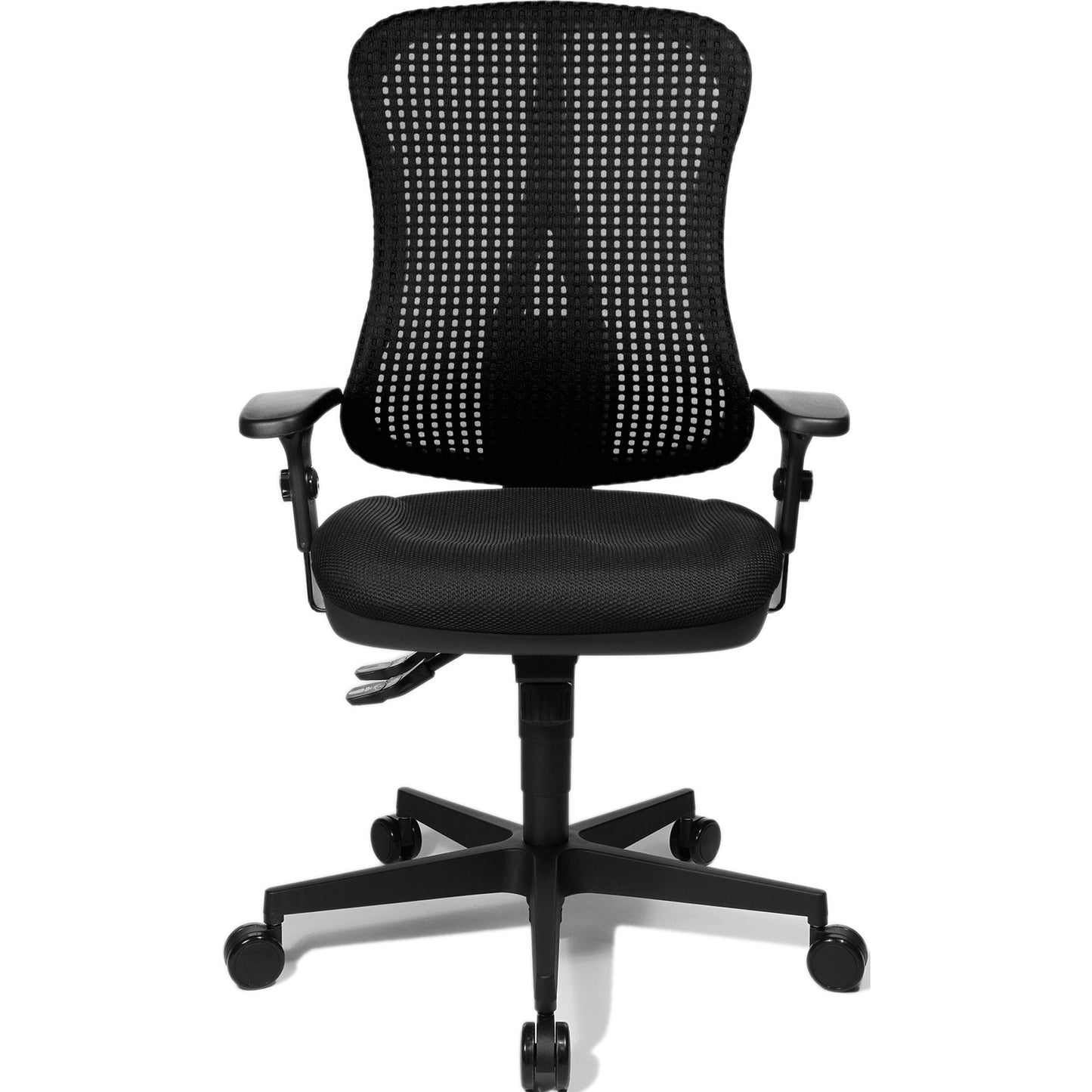 TOPSTAR Bürodrehstuhl Head Point SY 39-51cm Punktsynchronmechanik Rolle hart gebremst (für Teppichboden) Polyamid schwarz
