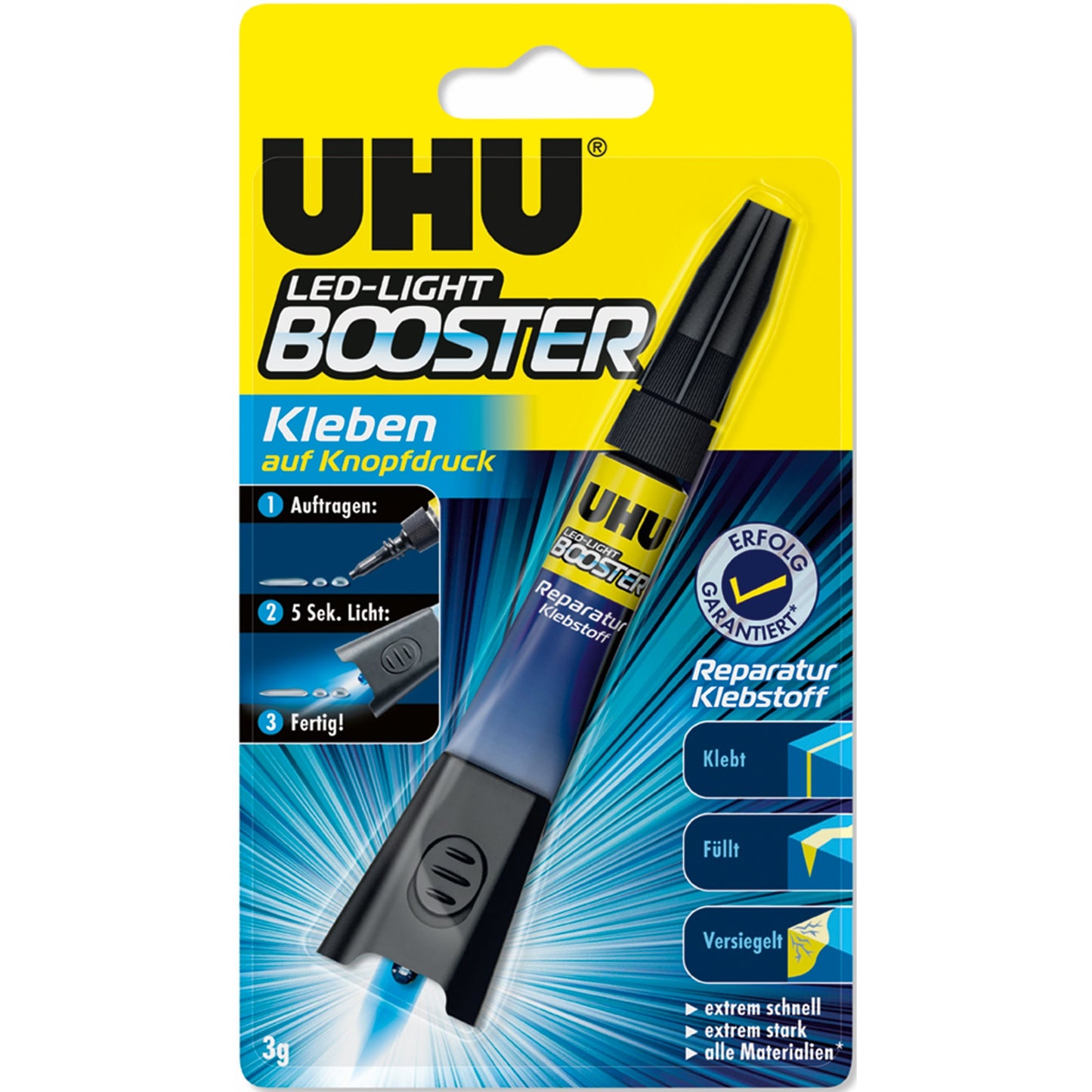 UHU® Alleskleber LED-Light BOOSTER nicht auswaschbar nicht nachfüllbar 3g
