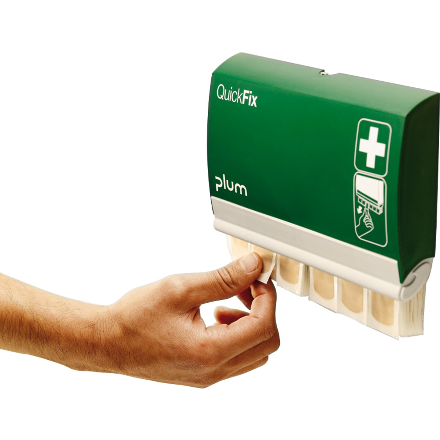 QuickFix Pflasterspender water resistant 13,5 x 23 x 3 cm (B x H x T) gefüllt Kunststoff grün