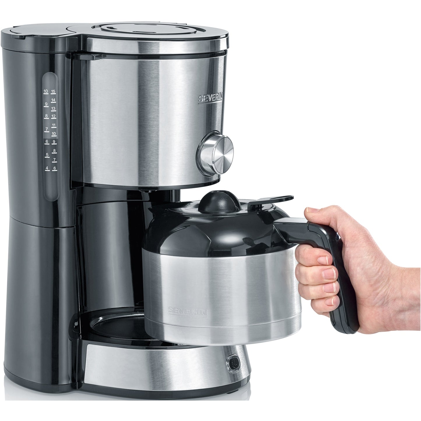 SEVERIN Kaffeemaschine TypeSwitch 30 x 23,5 x 33,8 cm (B x H x T) Filtersystem Thermoskanne 8 Tassen