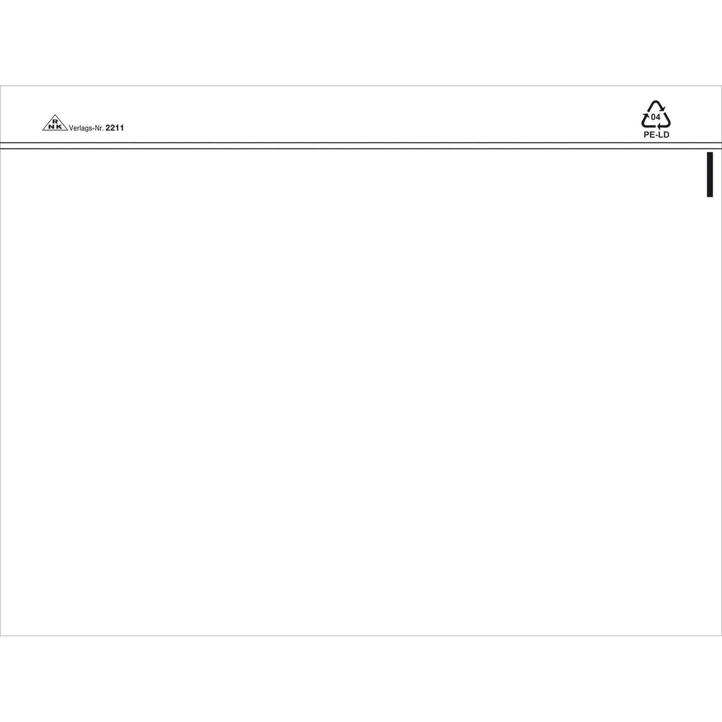 RNK Verlag Dokumententasche DIN C5 Polyethylen weiß 100 St./Pack.