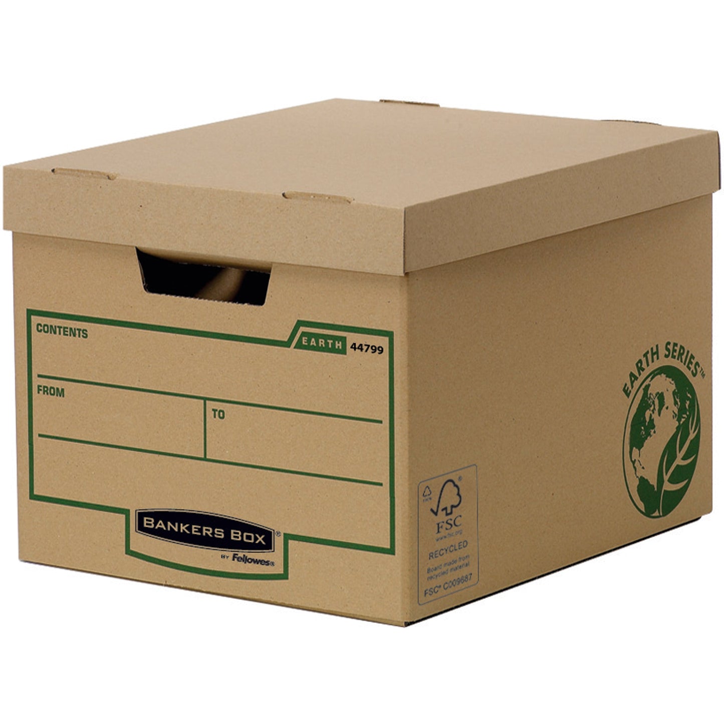 Bankers Box® Archivbox Earth Series Heavy Duty Premium 34,2 x 29,1 x 40 cm (B x H x T) DIN A4 mit Archivdruck Karton, 100 % recycelt braun
