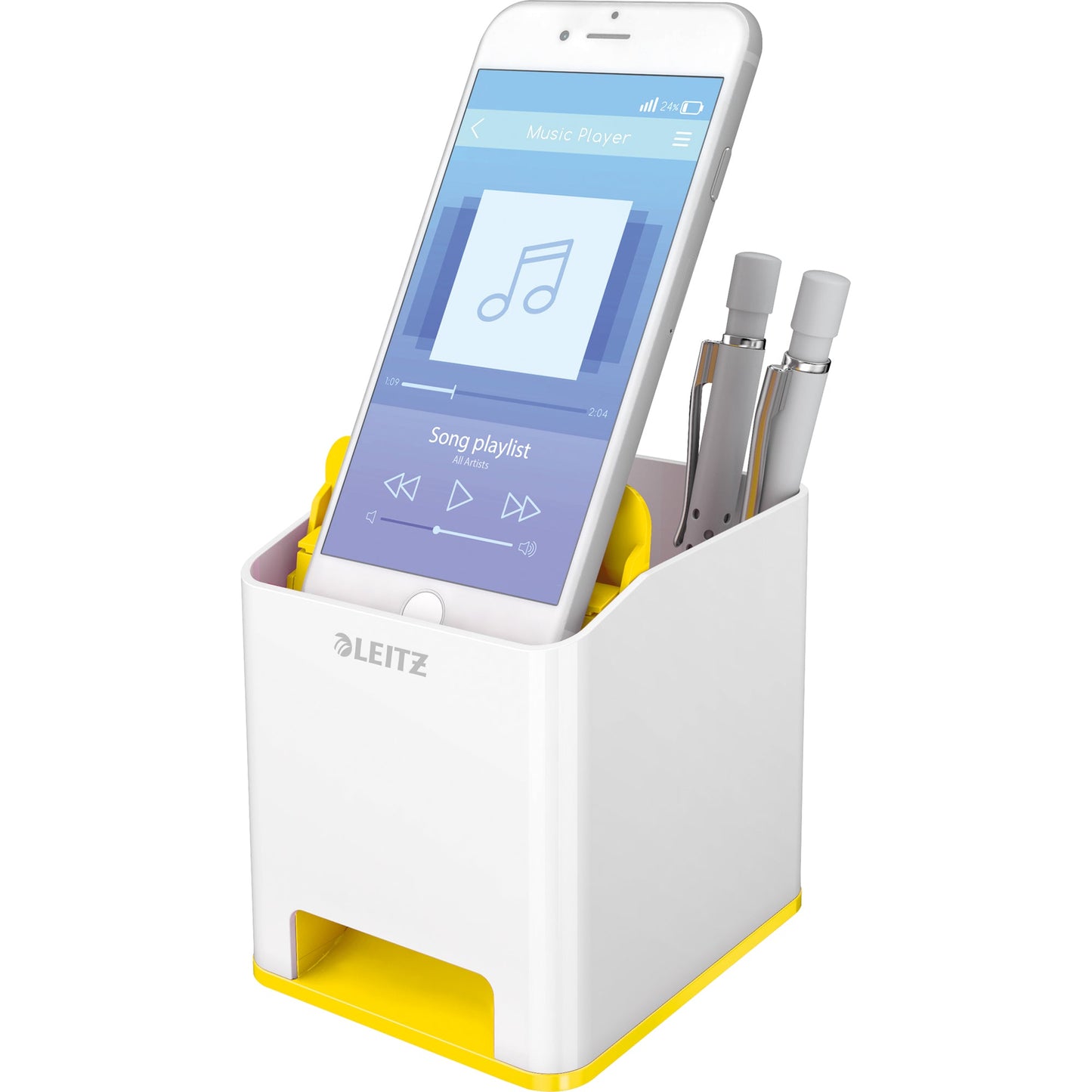 Leitz Stifteköcher WOW Duo Colour 9 x 10 x 10,1 cm (B x H x T) Polystyrol gelb/weiß