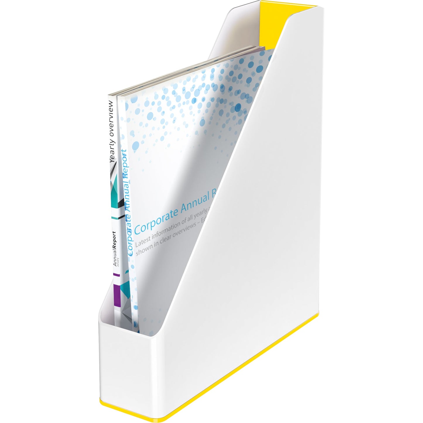 Leitz Stehsammler WOW Duo Colour 7,3 x 31,8 x 27,2 cm (B x H x T) DIN A4 Werkstoff: Polystyrol gelb/weiß