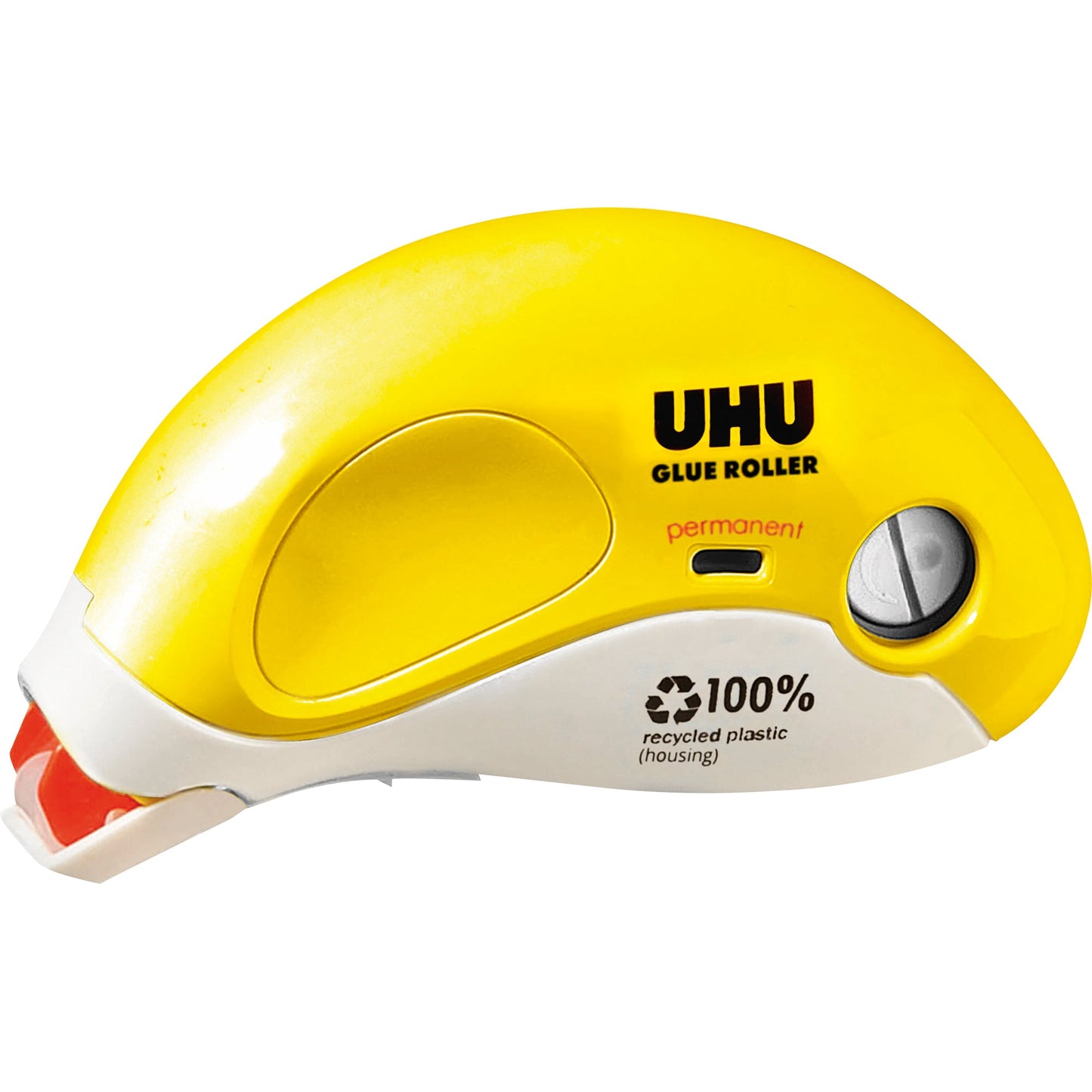 UHU® Kleberoller GLUE PERMANENT REFILLABLE 8,4 mm x 16,5 m (B x L) nachfüllbar gelb/weiß