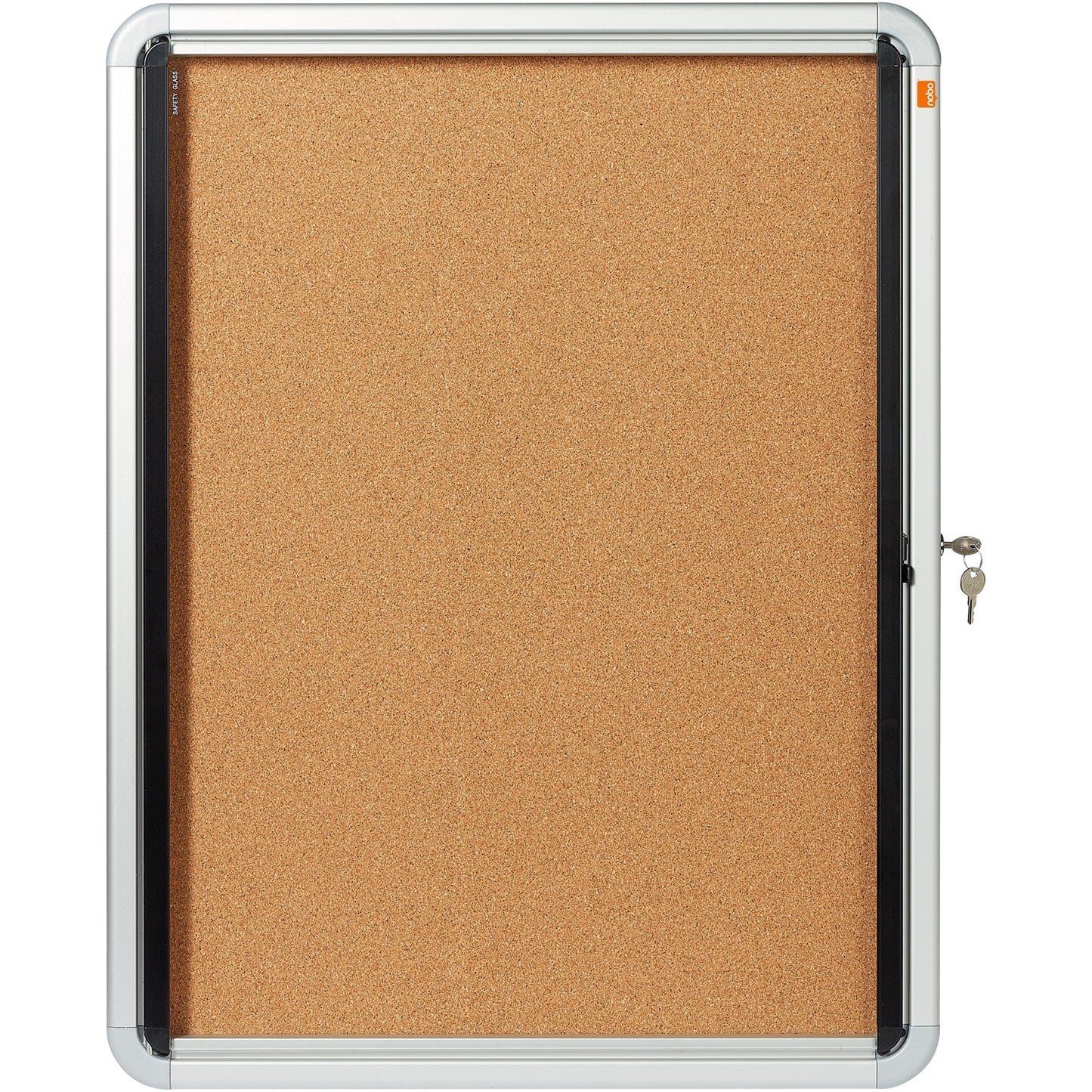 Nobo® Schaukasten Premium Plus Innenbereich 66,7 x 49,3 x 4,3 cm (B x H x T) 4 x DIN A4 mit Schloss Aluminium silber