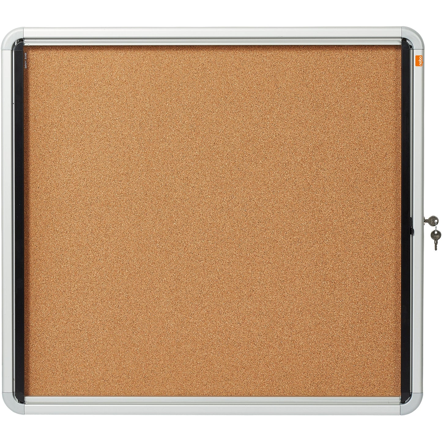 Nobo® Schaukasten Premium Plus Innenbereich 70,8 x 66,7 x 4,3 cm (B x H x T) 6 x DIN A4 mit Schloss Aluminium silber